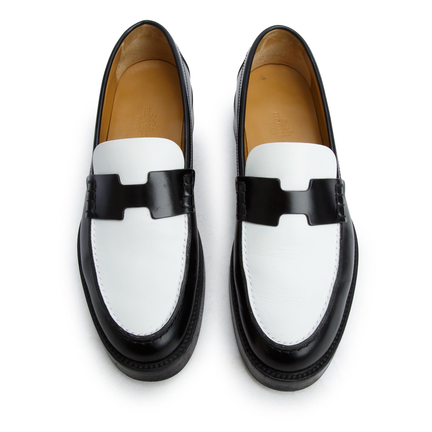 Hermes Noir/Black Calfskin Hour Loafer, Women's Size 38 w/ Box