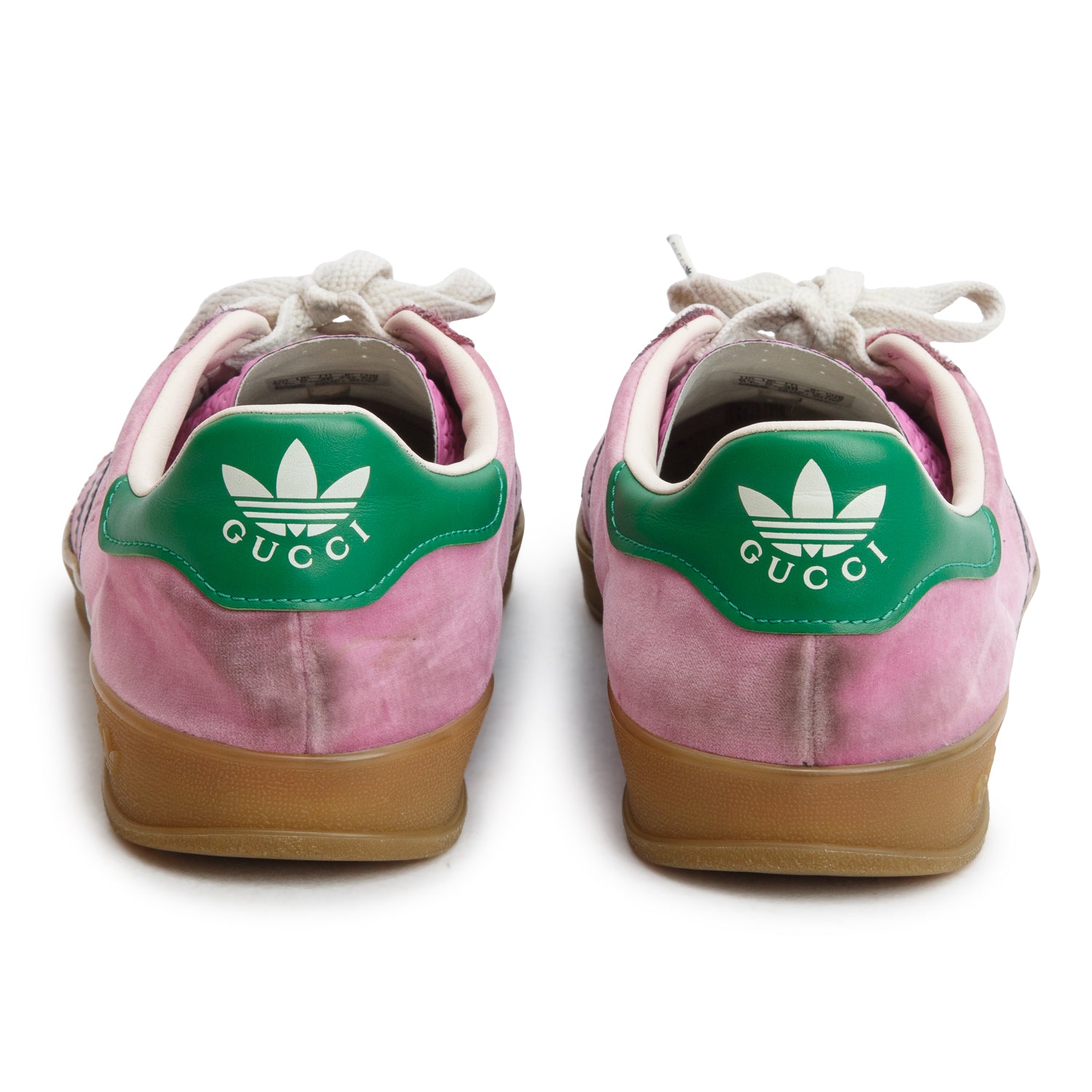 Gucci x Adidas Pink Softy Velvet Suede Madeira Demetra Gazelle Sneakers, Women's Size 6.5 w/ Box