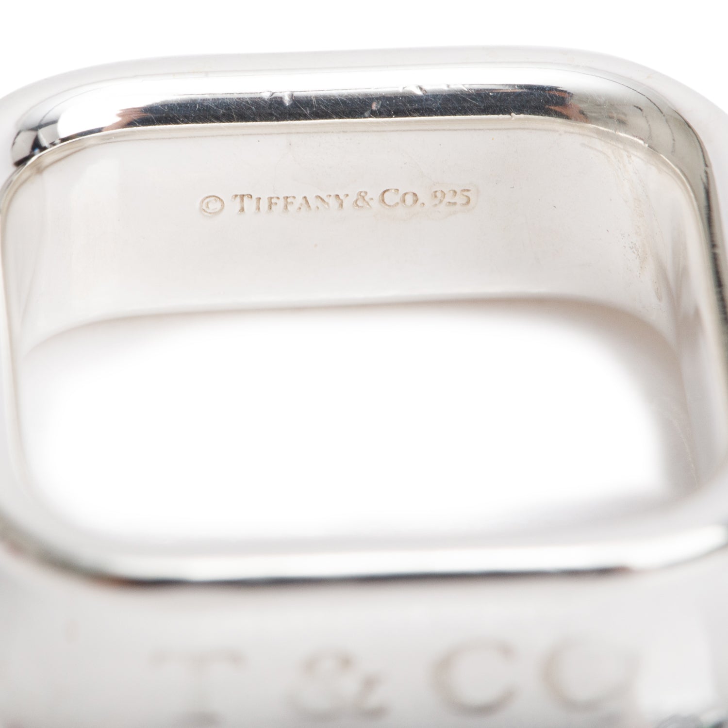 Tiffany & Co. Sterling Silver 1837 Square Ring, Size 7.0