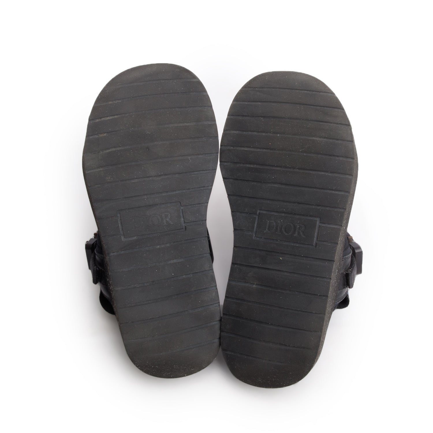 Christian Dior Black Alpha Oblique Canvas Sandals, Women's Size 38 w/ Box