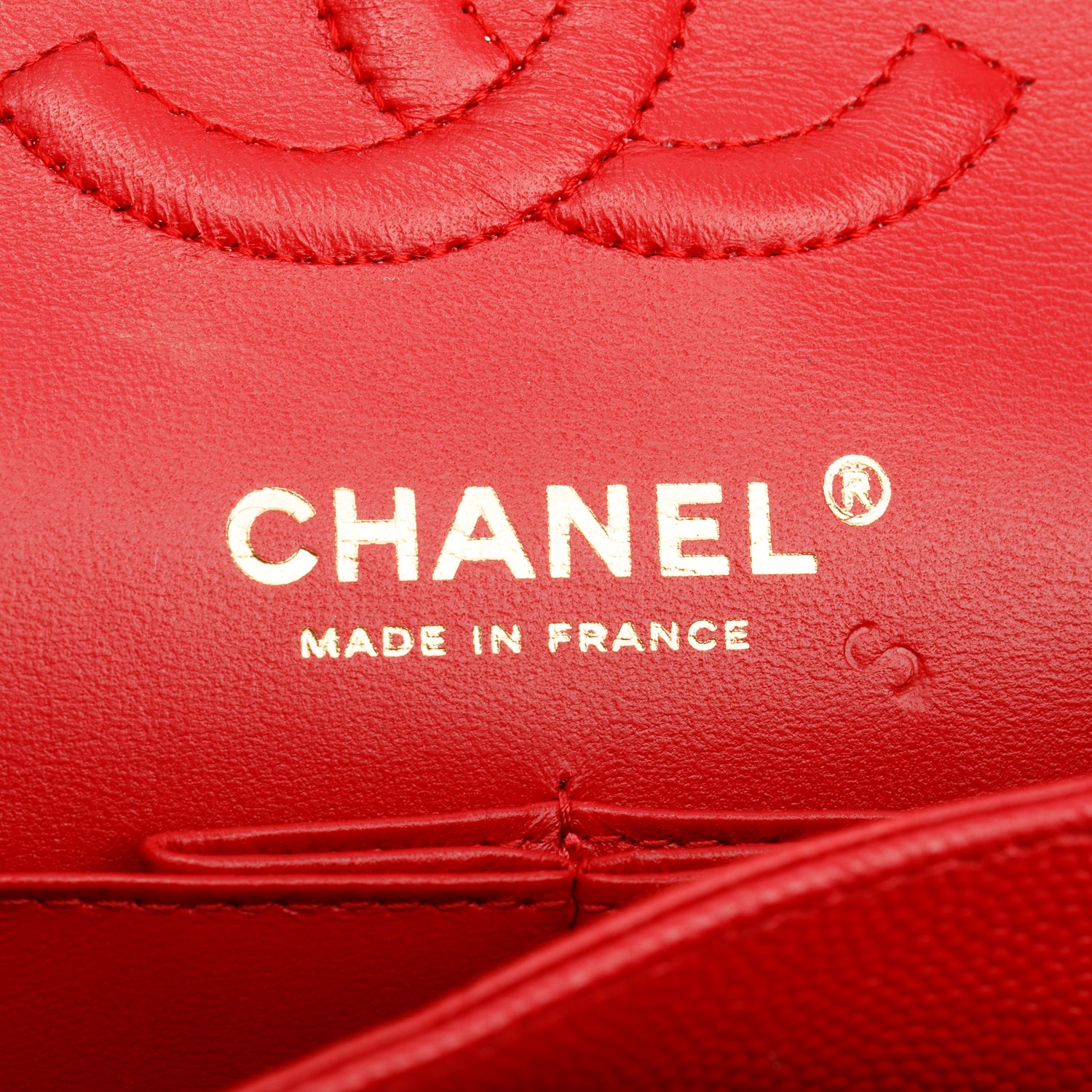 Chanel Red Caviar Quilted Leather Small Double Flap Bag w/ Box