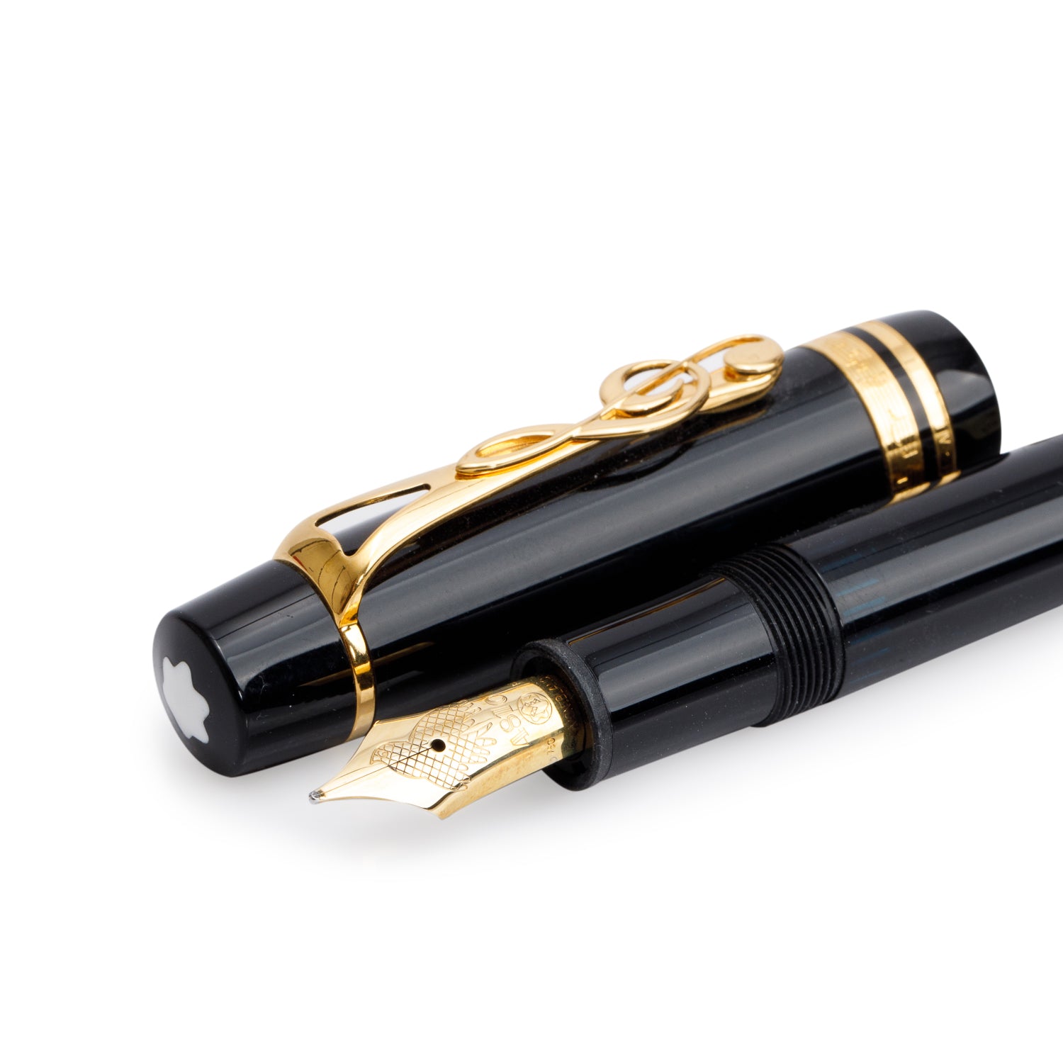 Montblanc Gold-Coated Black Resin Philharmonia of The Nation Fountain Pen w/ Box