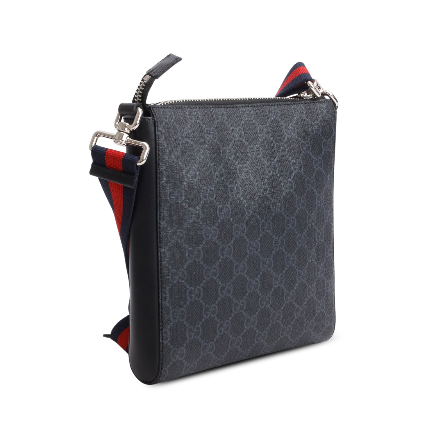 Gucci Black GG Supreme Small Messenger Bag w/ Box