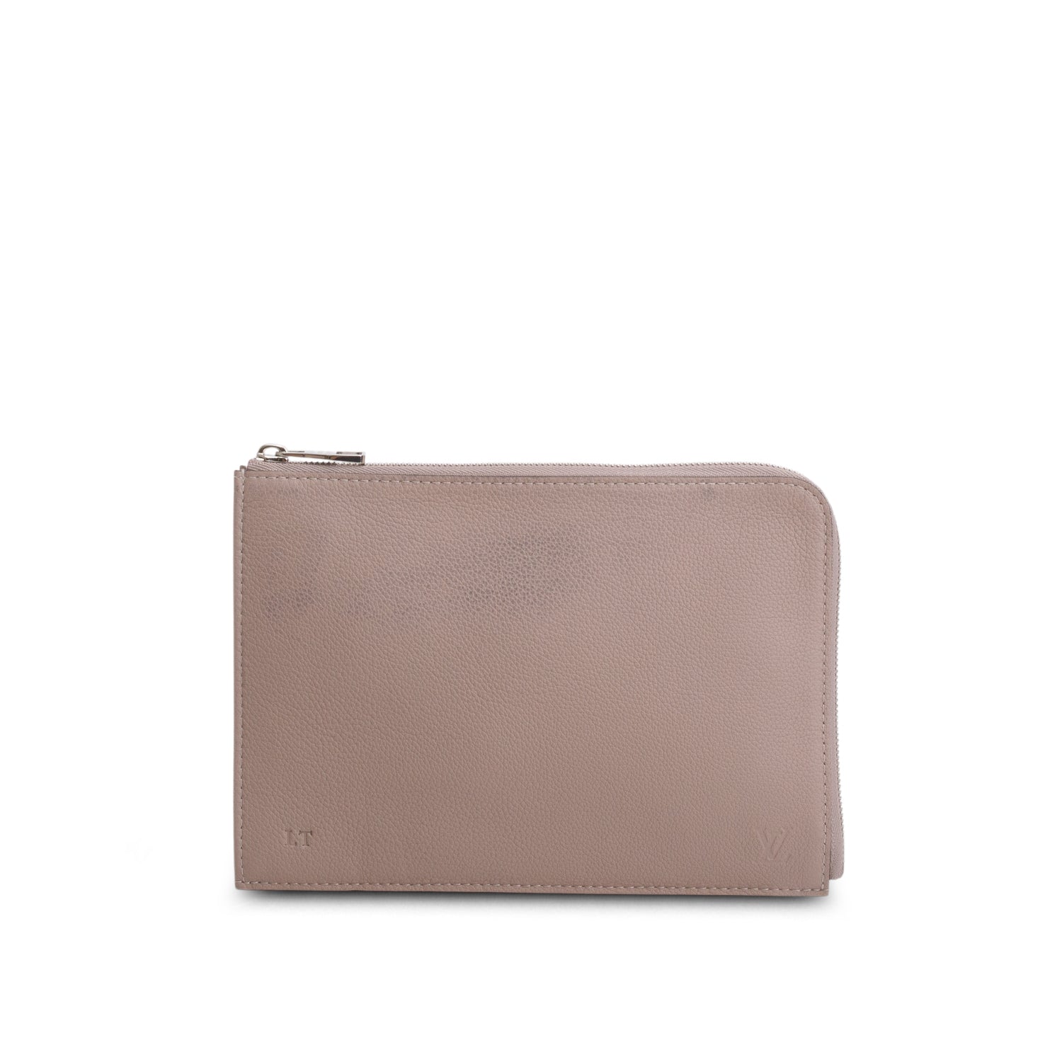 Louis Vuitton Purple Calfskin Pochette Jules Zippy Clutch