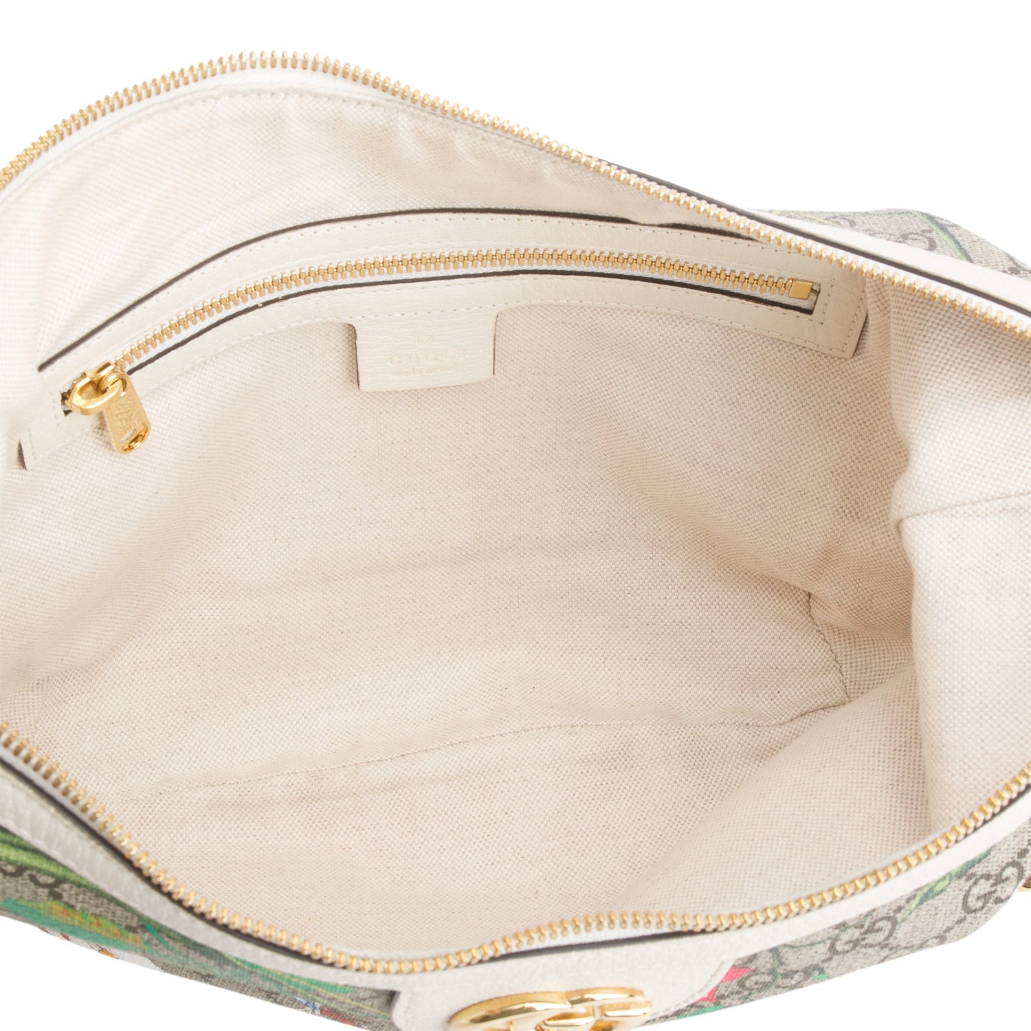 Gucci GG Supreme Monogram Flora Web Small Ophidia Half Moon Hobo w/ Box