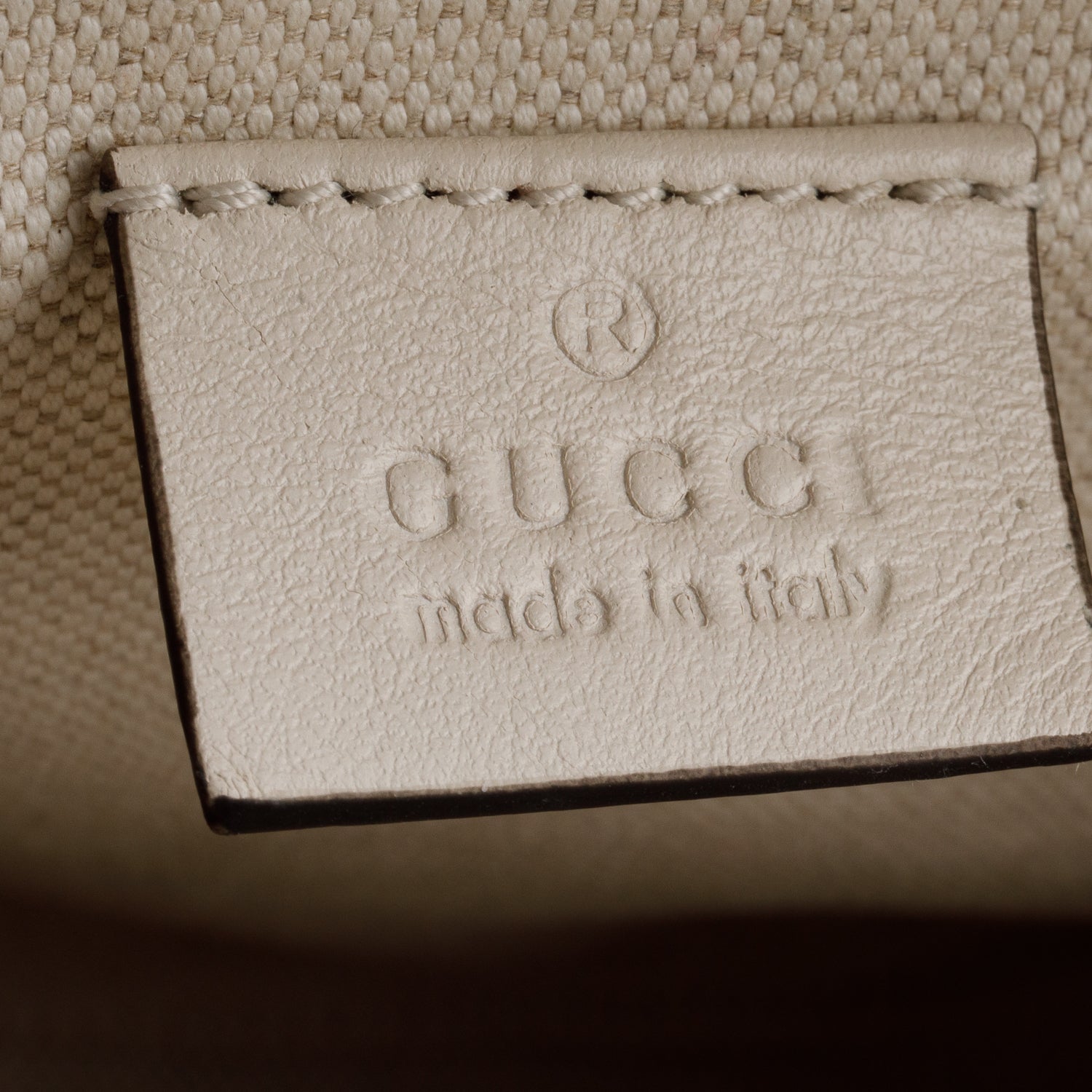 Gucci White Calfskin GG Tennis Embossed Belt Bag w/ Box