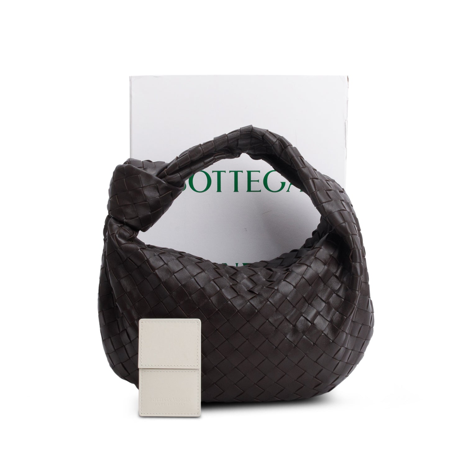 Bottega Veneta Brown Nappa Intrecciato Small Jodie w/ Box & Authenticity Card