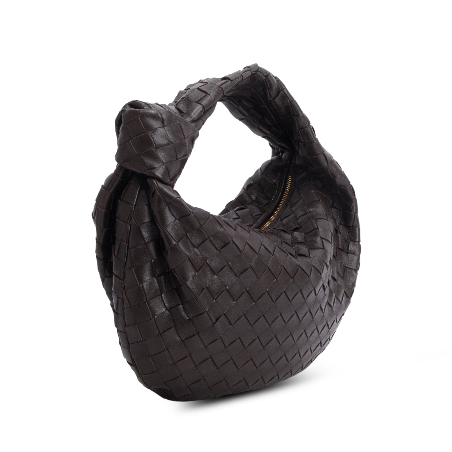Bottega Veneta Brown Nappa Intrecciato Small Jodie w/ Box & Authenticity Card