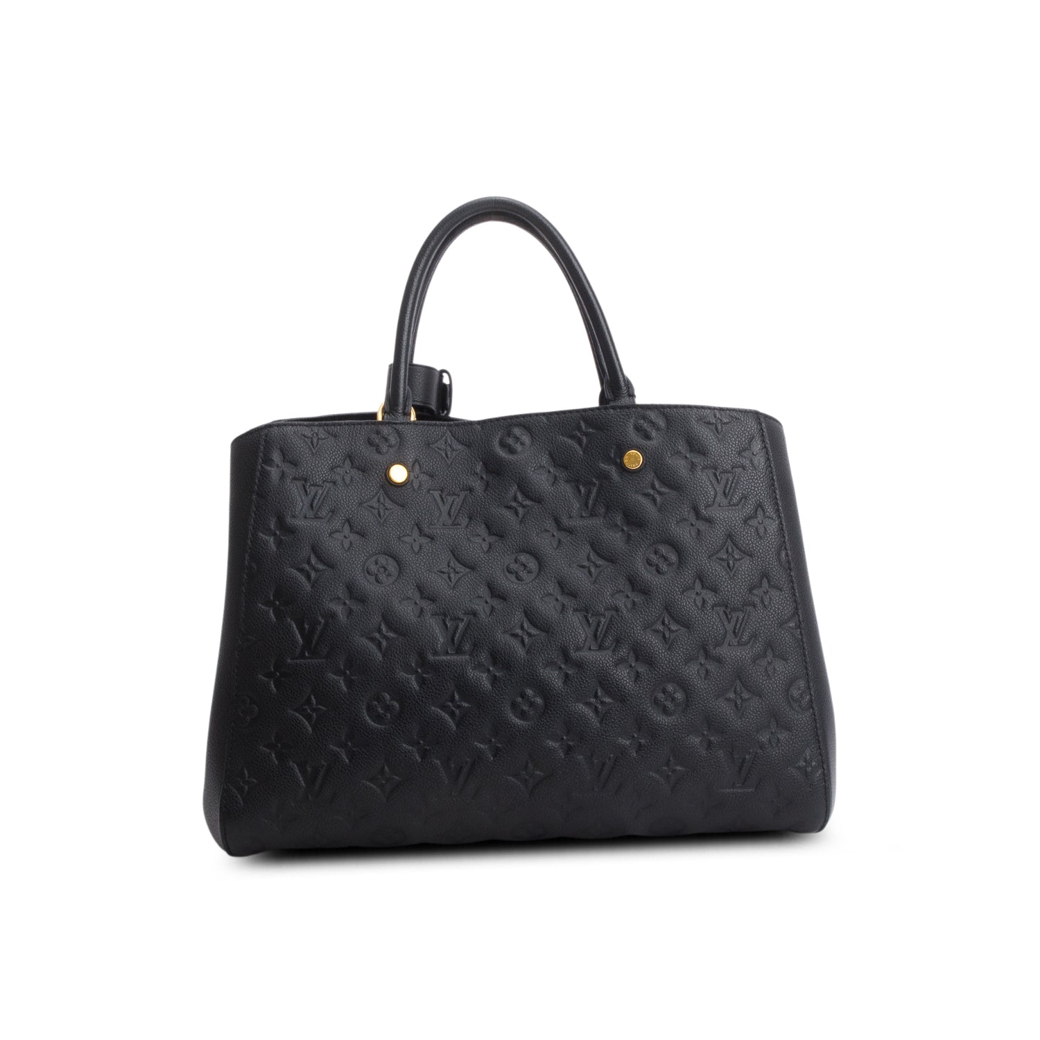 Louis Vuitton Black Monogram Empreinte Leather Montaigne GM w/ Strap