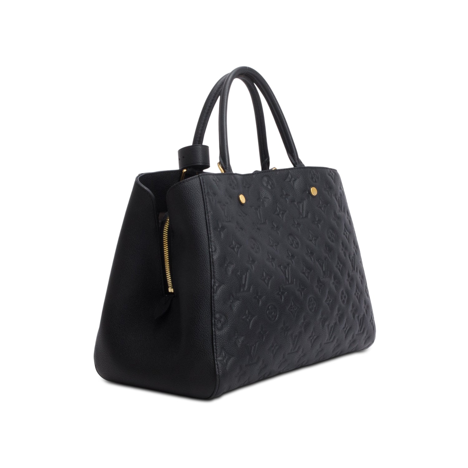 Louis Vuitton Black Monogram Empreinte Leather Montaigne GM w/ Strap