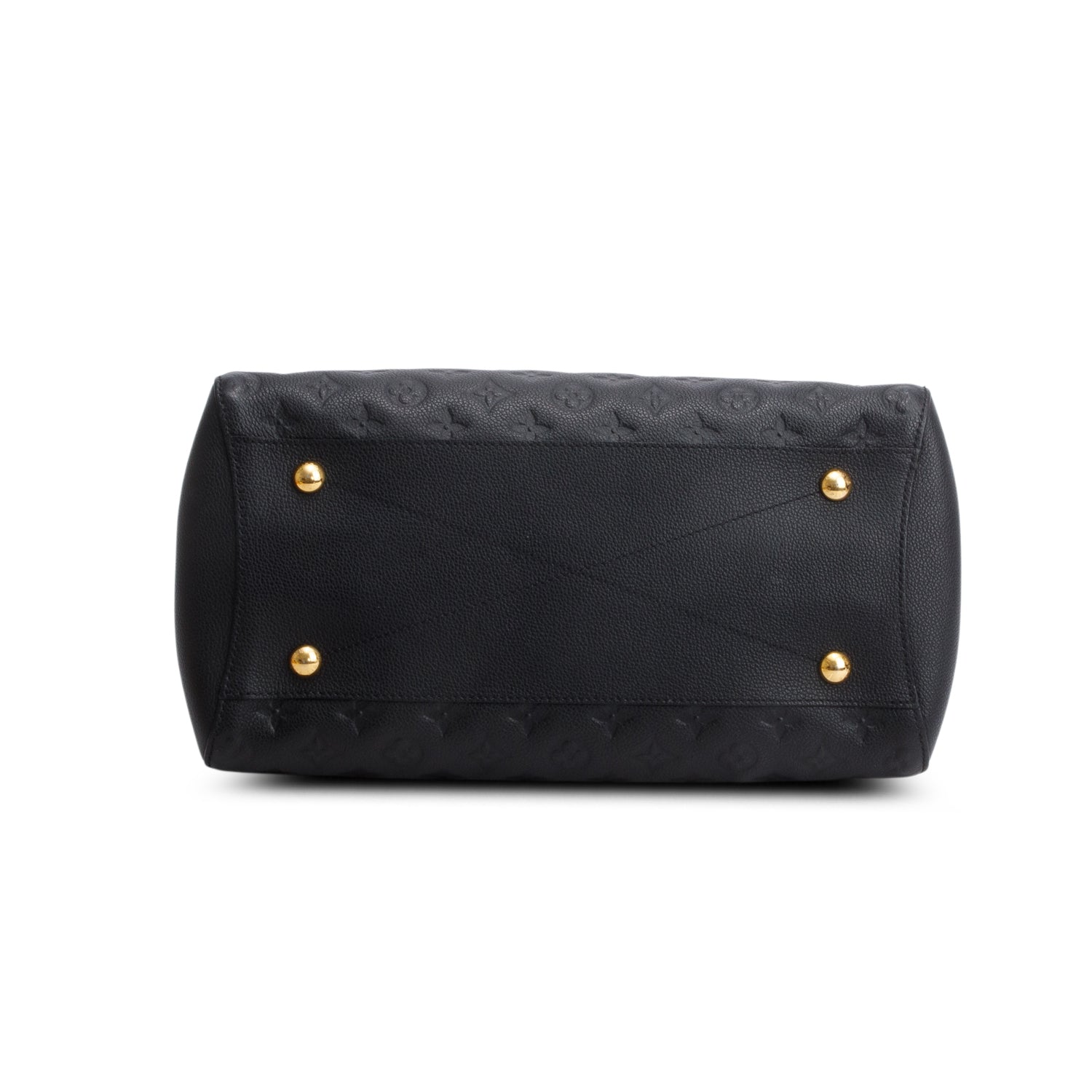 Louis Vuitton Black Monogram Empreinte Leather Montaigne GM w/ Strap