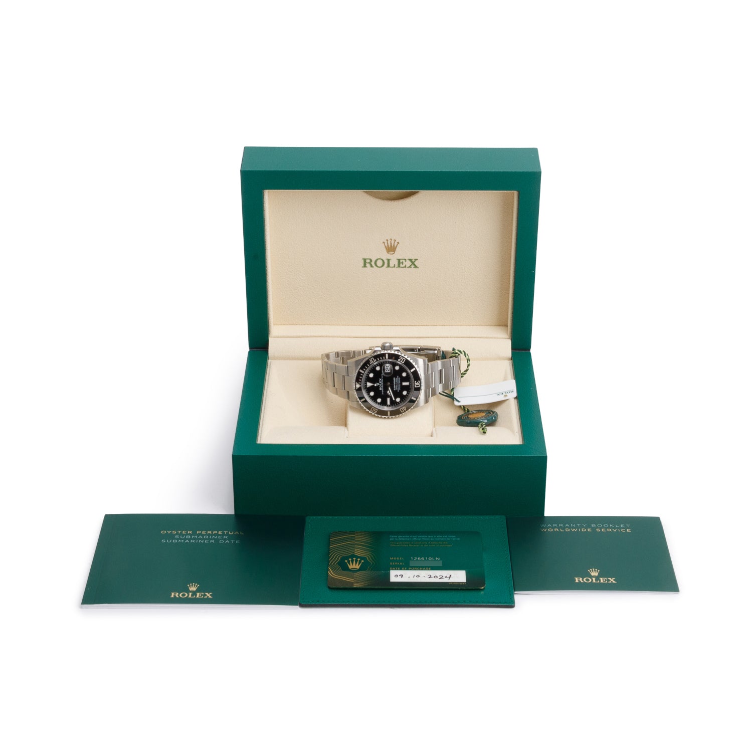 Rolex 2024 Stainless Steel Submariner Date 41 MM Automatic Watch Black 126610LN w/ Box & Papers