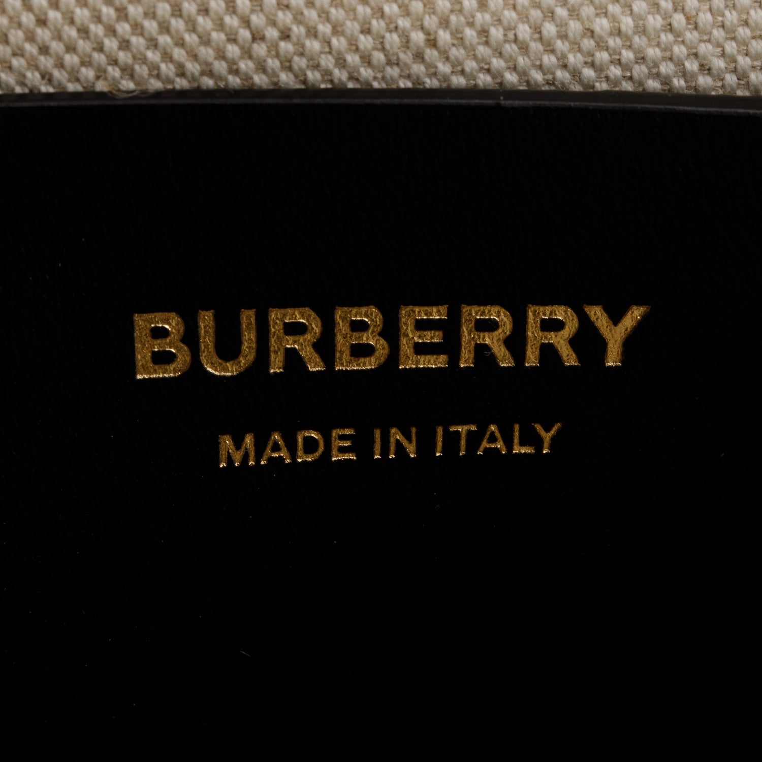 Burberry Black Raffia Calfskin Mini Freya Tote