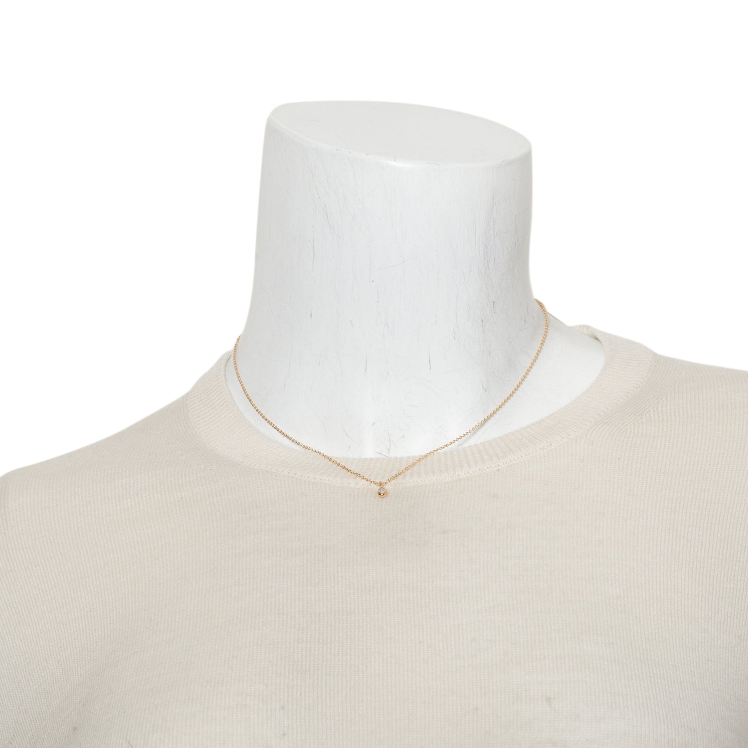 Tiffany & Co. Elsa Peretti 18k Rose Gold 0.07 ct. Pear-Shaped Diamonds By The Yard Pendant Necklace w/ Box