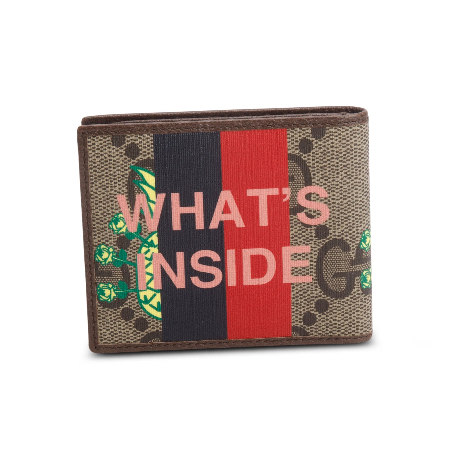 Gucci Multicolor Jumbo GG Supreme Monogram Calfskin Pineapple What's Inside Retro Interlocking G Wallet w/ Box