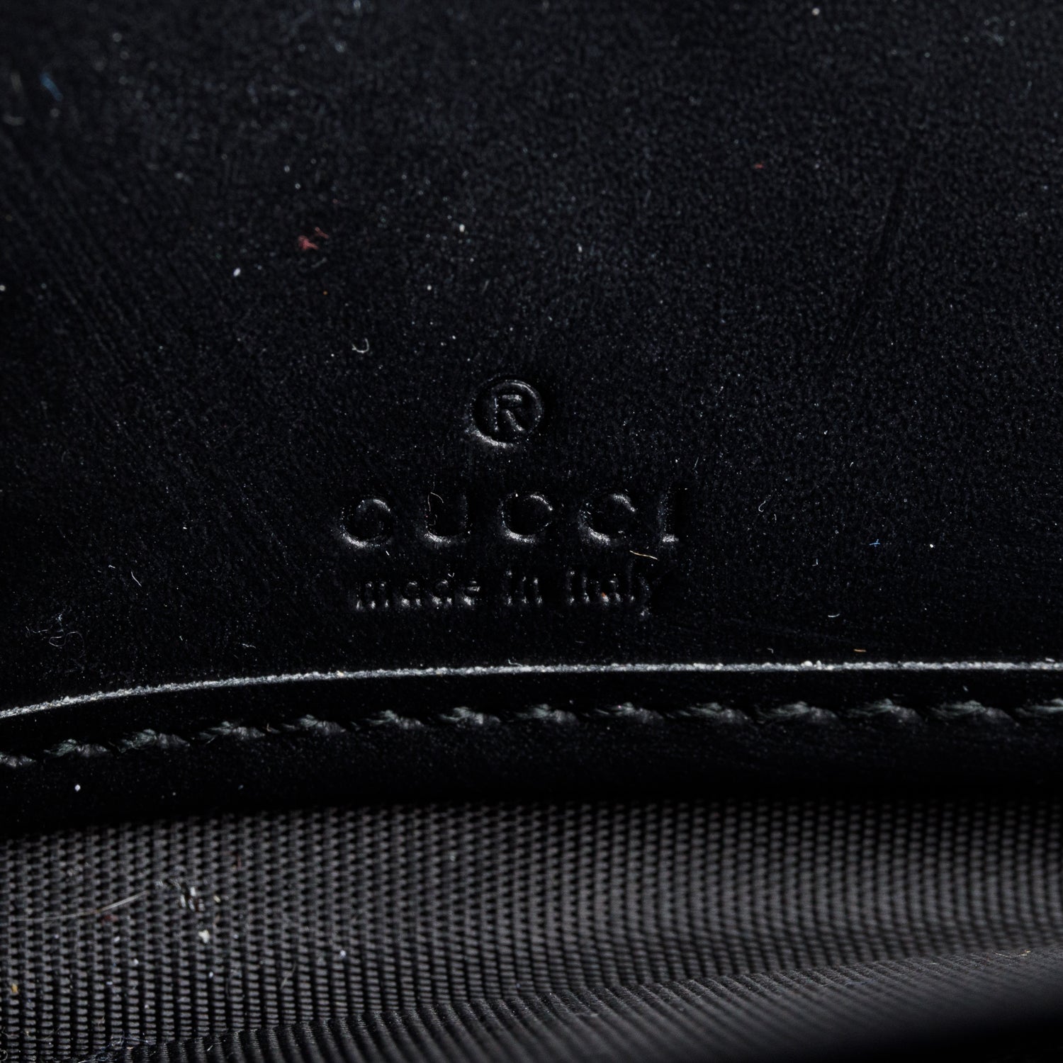 Gucci Black Signature Leather Cat Head Continental Zip Wallet