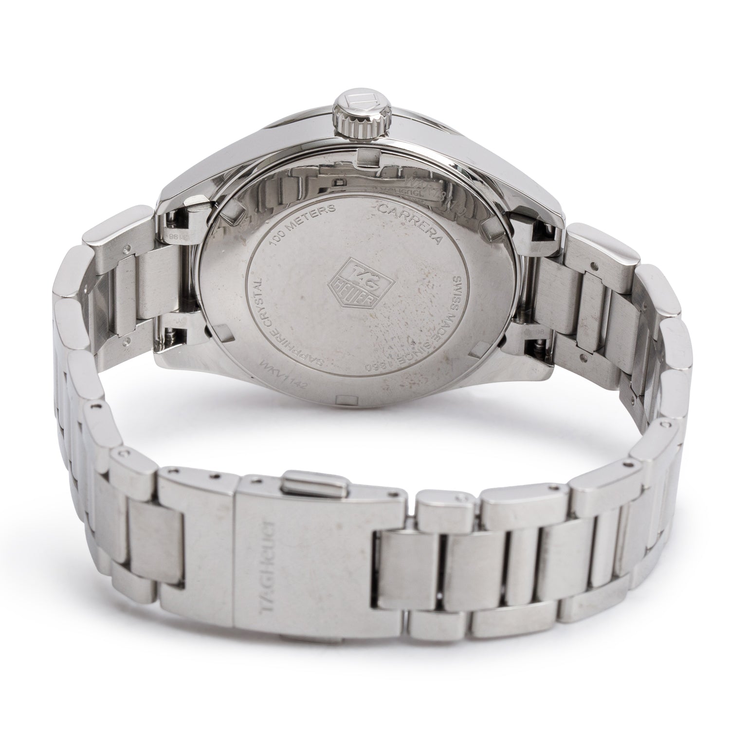 Tag Heuer Stainless Steel Carrera 32 MM Quartz Watch Mother of Pearl Dial WAR1311