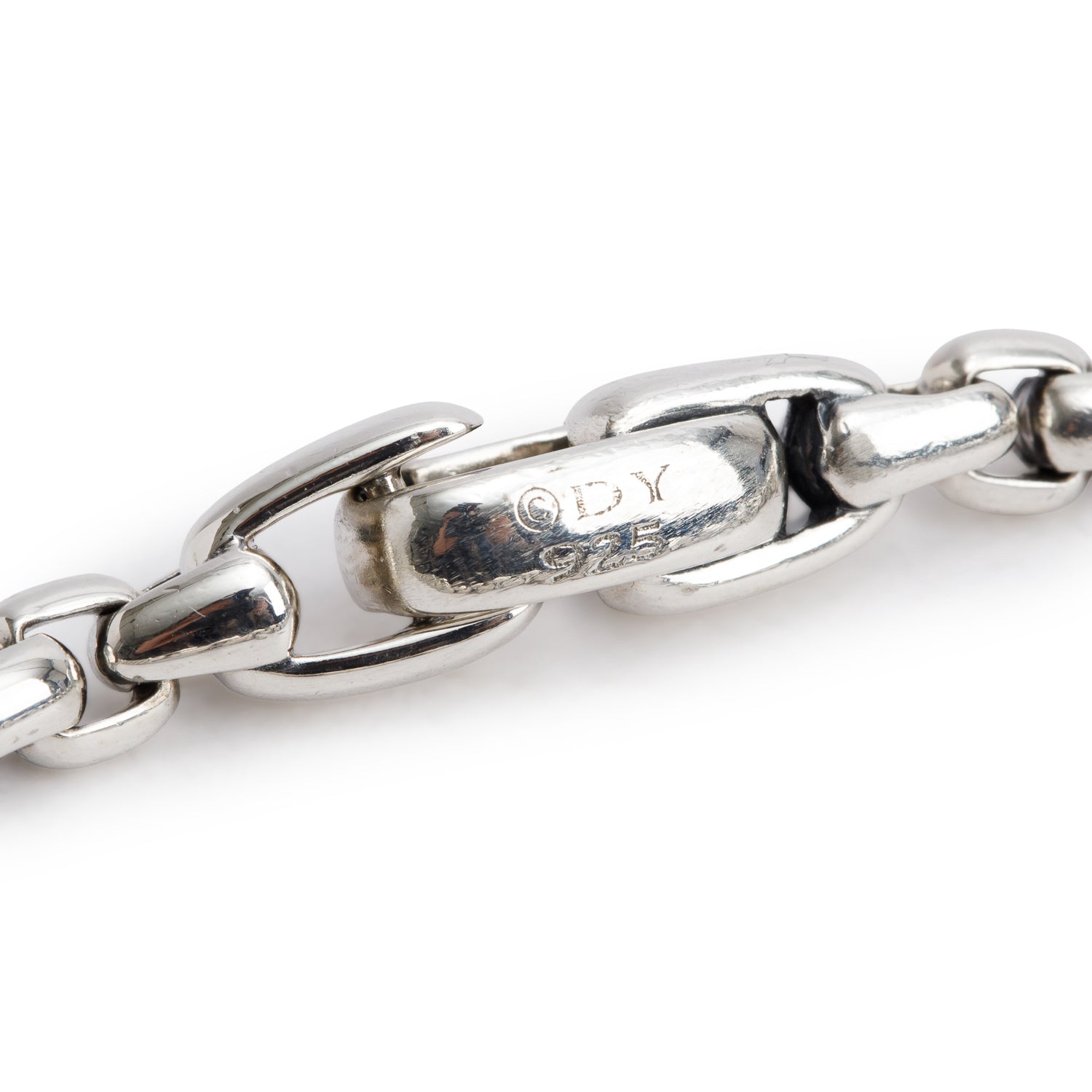David Yurman Sterling Silver Black Diamond Cross Station Bracelet, 5 MM