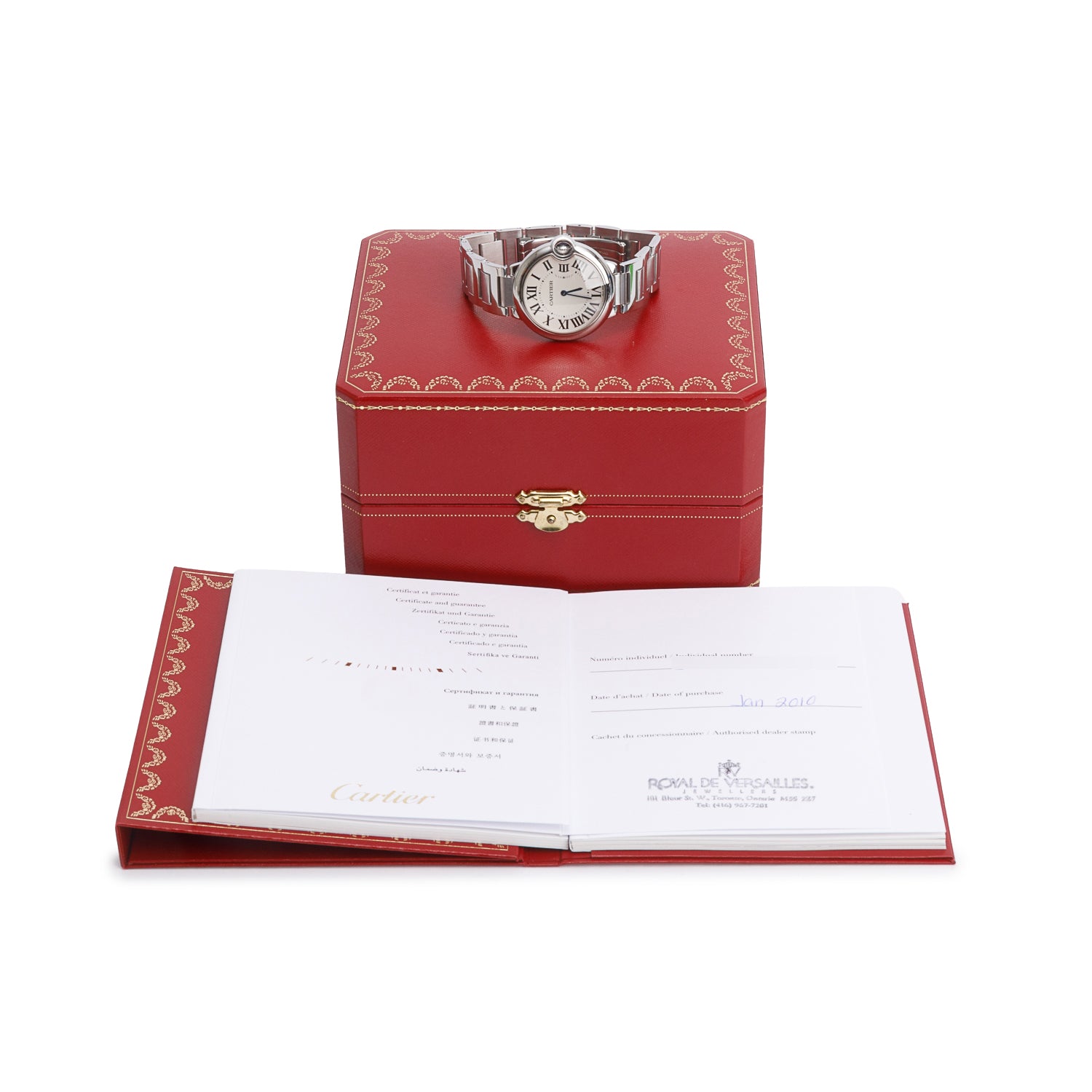 Cartier Stainless Steel Ballon Bleu de Cartier 36 MM Automatic Watch 3005 w/ Box & Papers