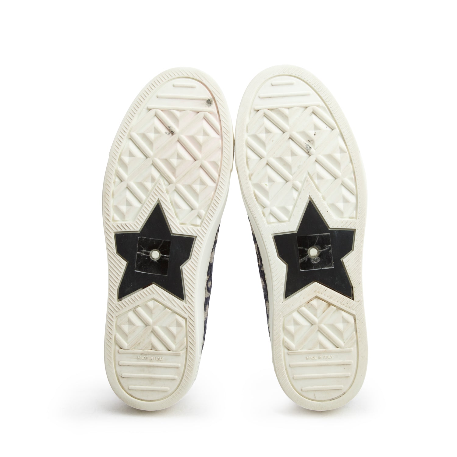 Christian Dior Deep Blue Oblique Embroidered Cotton Walk'n'Dior Sneakers, Women's Size 38 w/ Box
