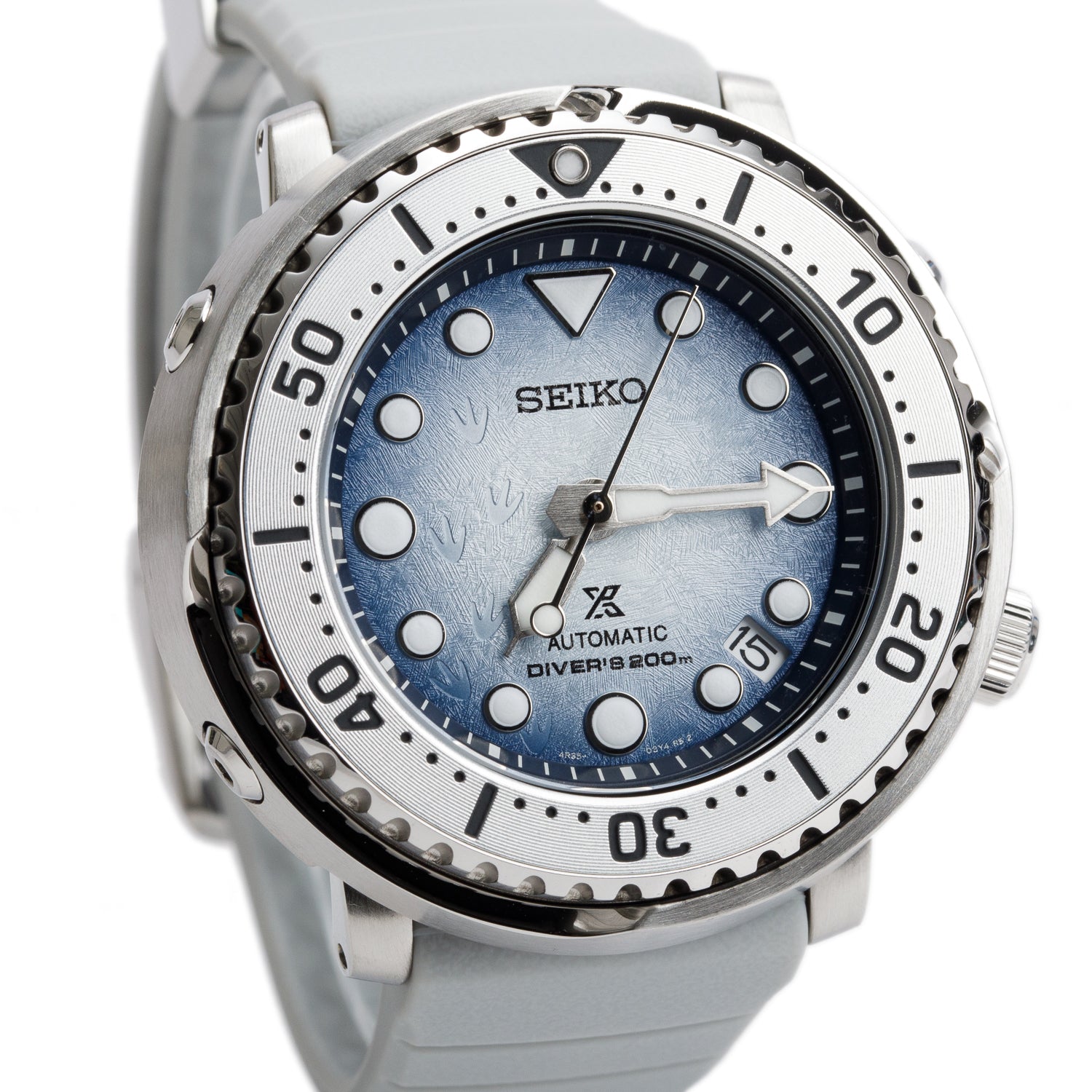 Seiko 2024 Special Edition Stainless Steel Prospex Sea Save the Ocean 42 MM Automatic Watch Light Blue Dial w/ Box & Card