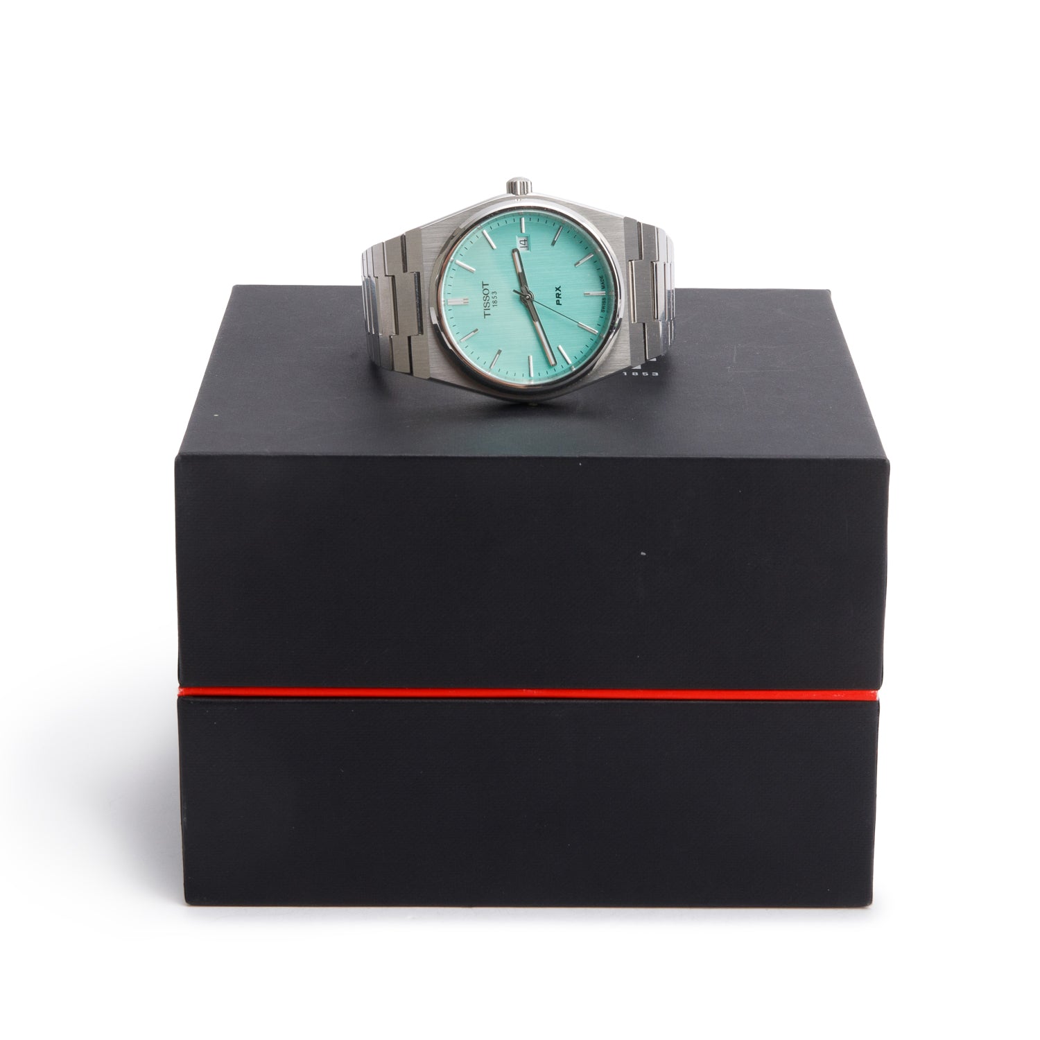 Tissot Stainless Steel PRX 40 MM Quartz Watch Light Green Dial w/ Box