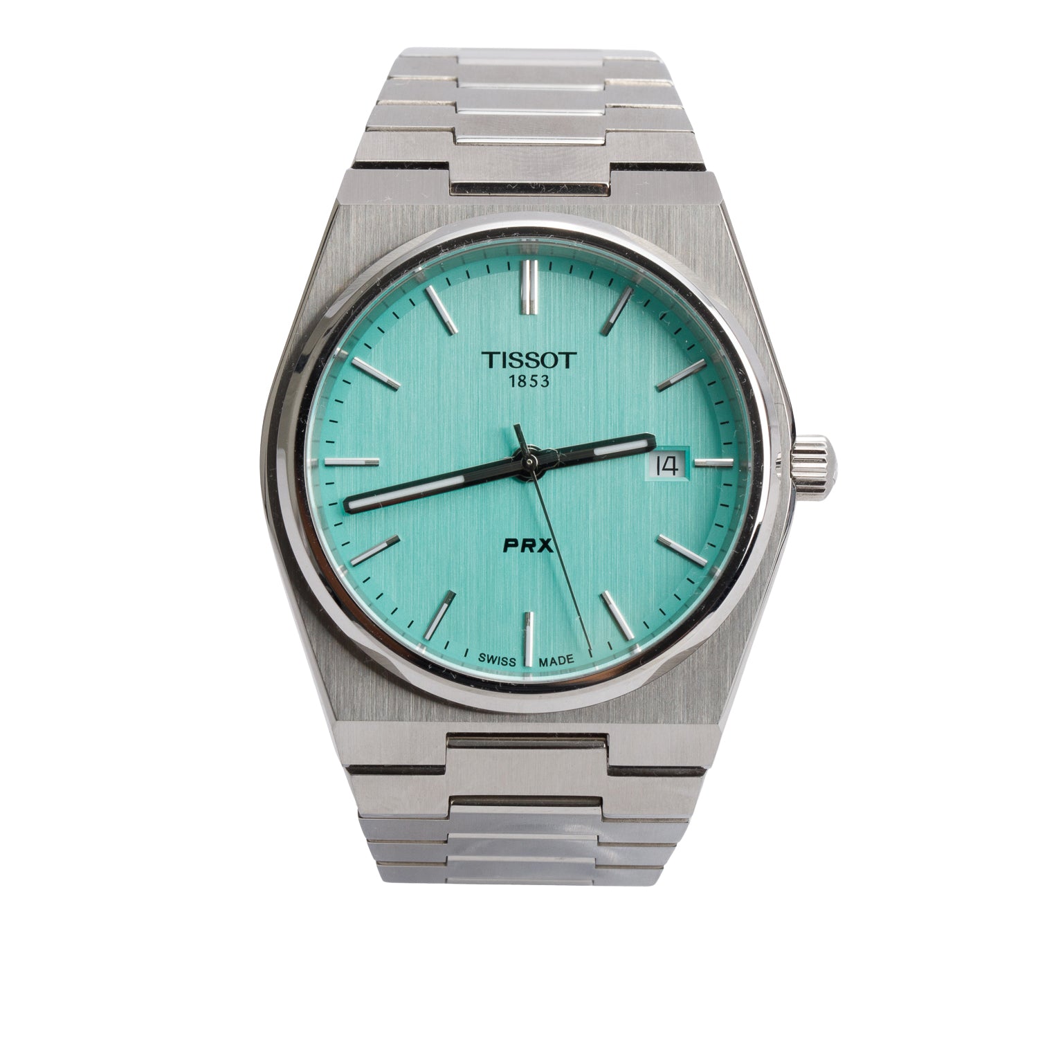 Tissot Stainless Steel PRX 40 MM Quartz Watch Light Green Dial w/ Box