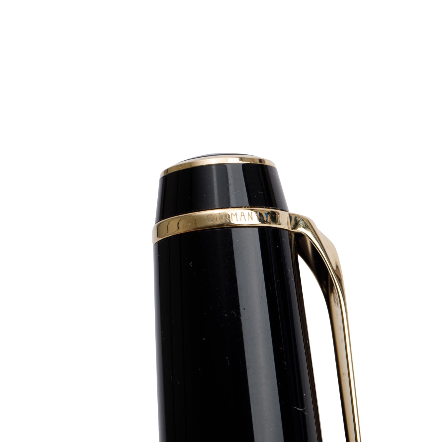 Montblanc Yellow Gold Coated Black Resin Boheme Rollerball Pen w/ Leather Case
