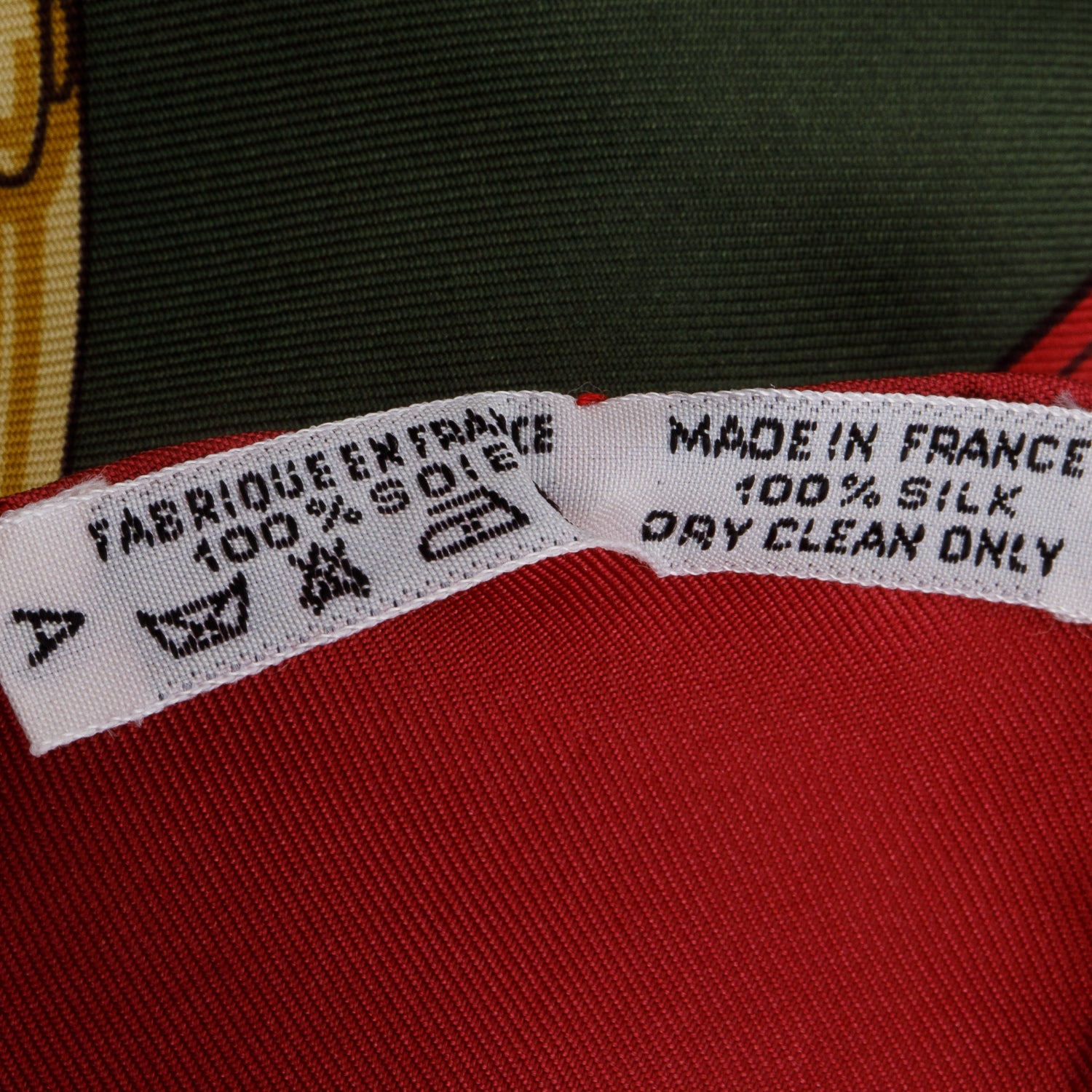 Hermes Red & Green 'Eperon D'or' Silk Scarf 90 w/ Box
