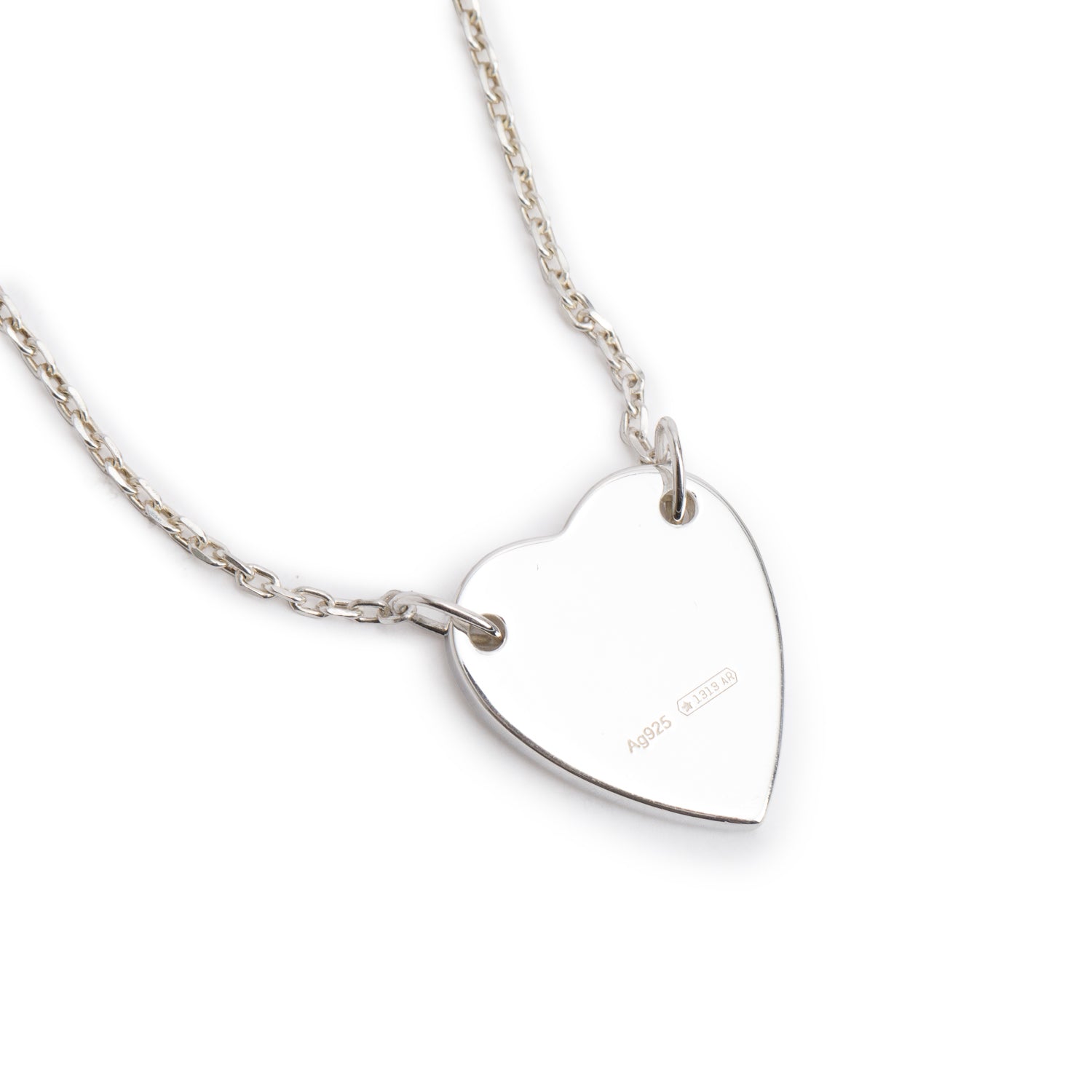 Gucci Sterling Silver Trademark Heart Bracelet, Size 16