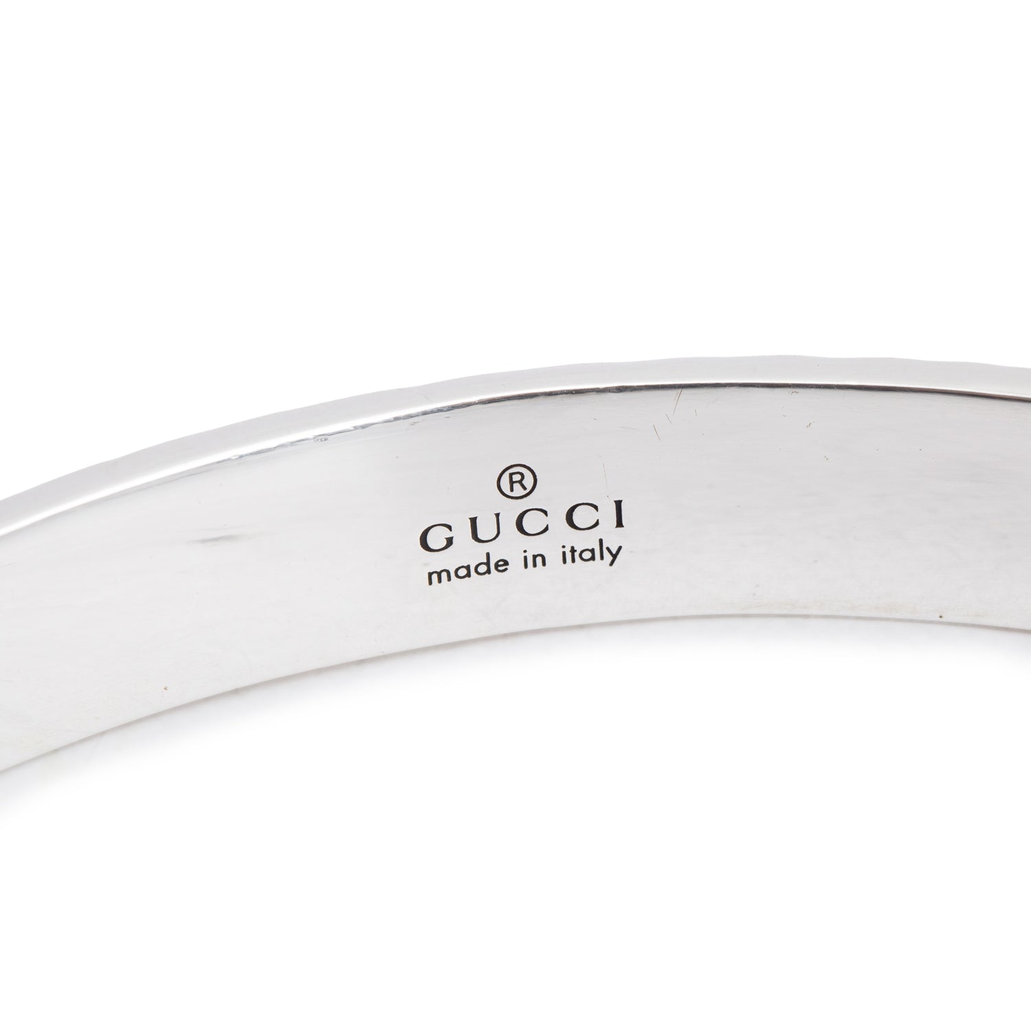 Gucci Sterling Silver Feline Head Cuff Bracelet w/ Box