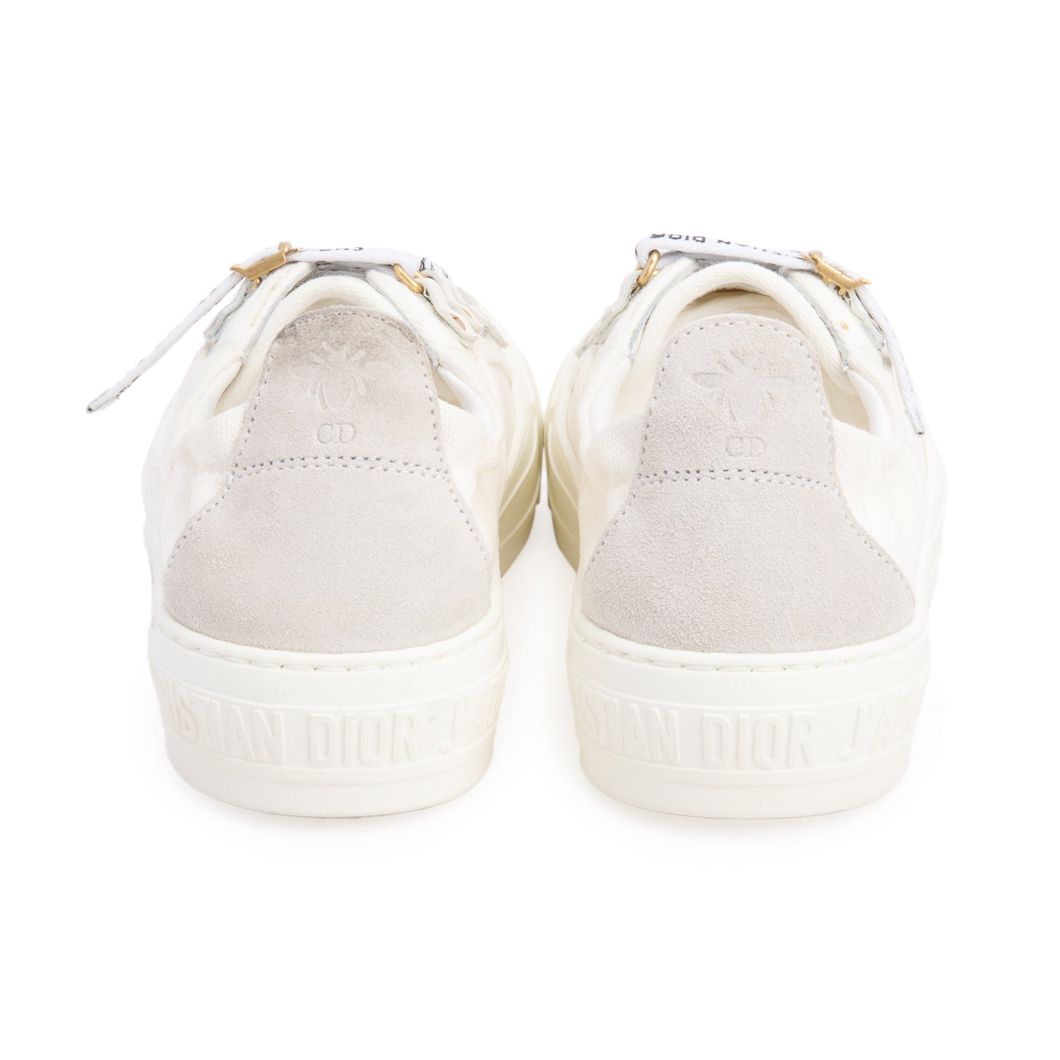 Christian Dior 2021 White Cotton Canvas Walk'N'Dior Sneakers, Women's Size 34.5 w/ Box
