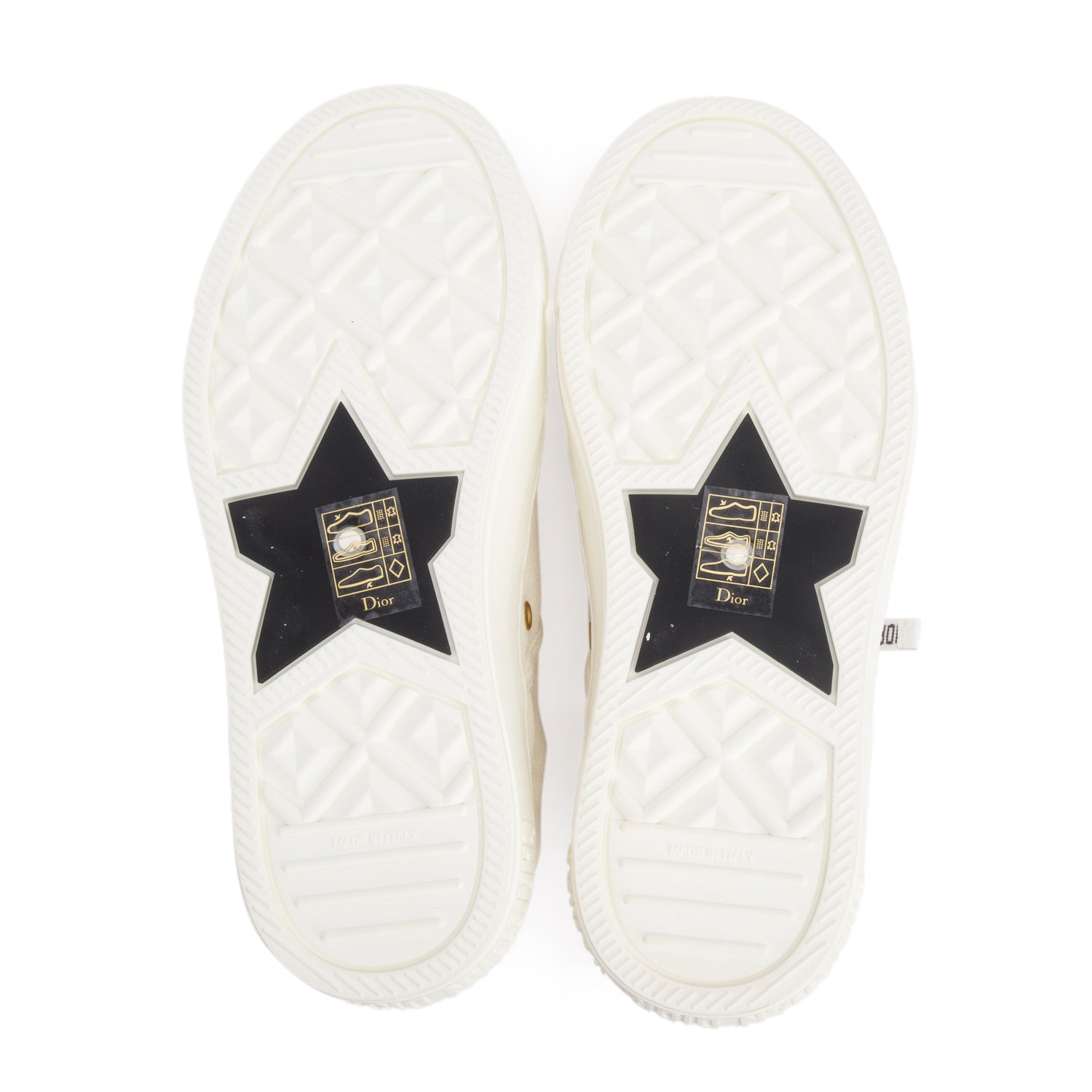 Christian Dior 2021 White Cotton Canvas Walk'N'Dior Sneakers, Women's Size 34.5 w/ Box