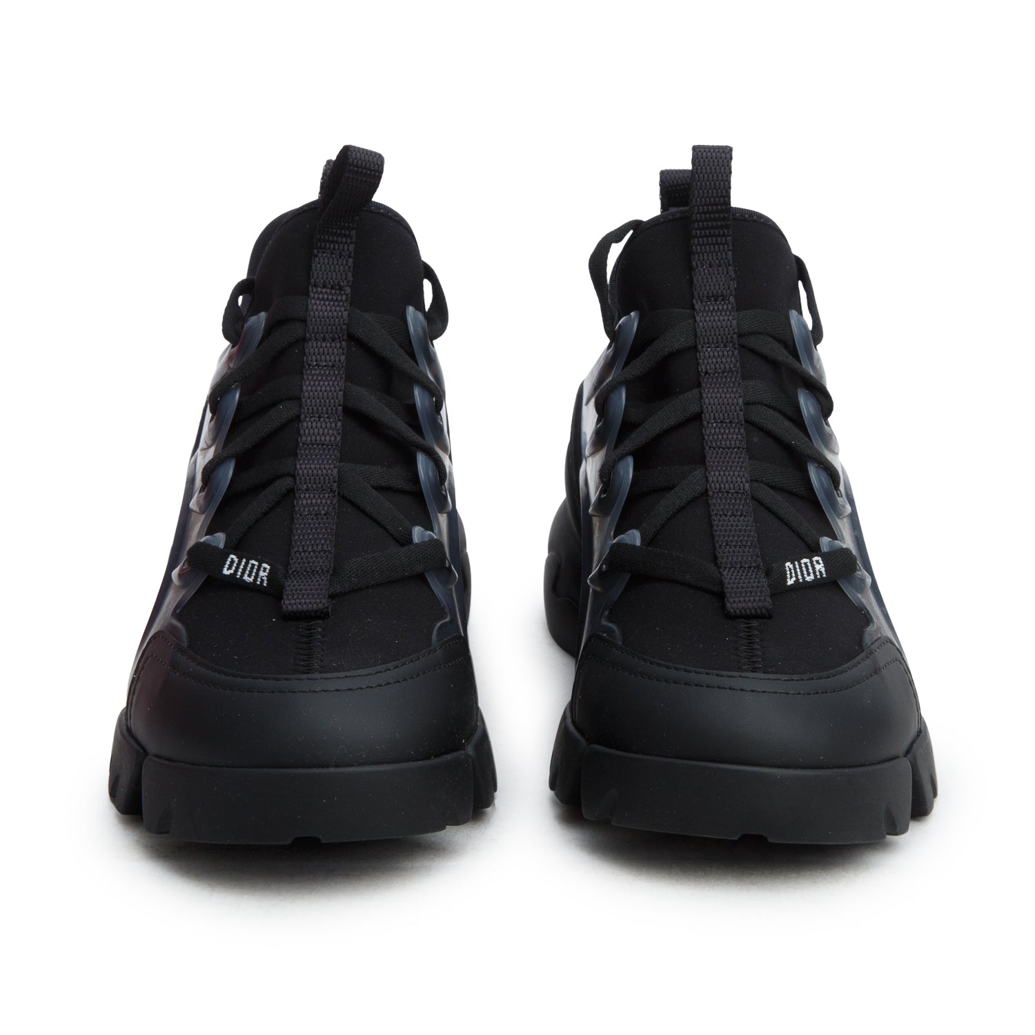 Christian Dior Black Neoprene Rubber D-Connect Sneakers, Women's Size 34.5 w/ Box