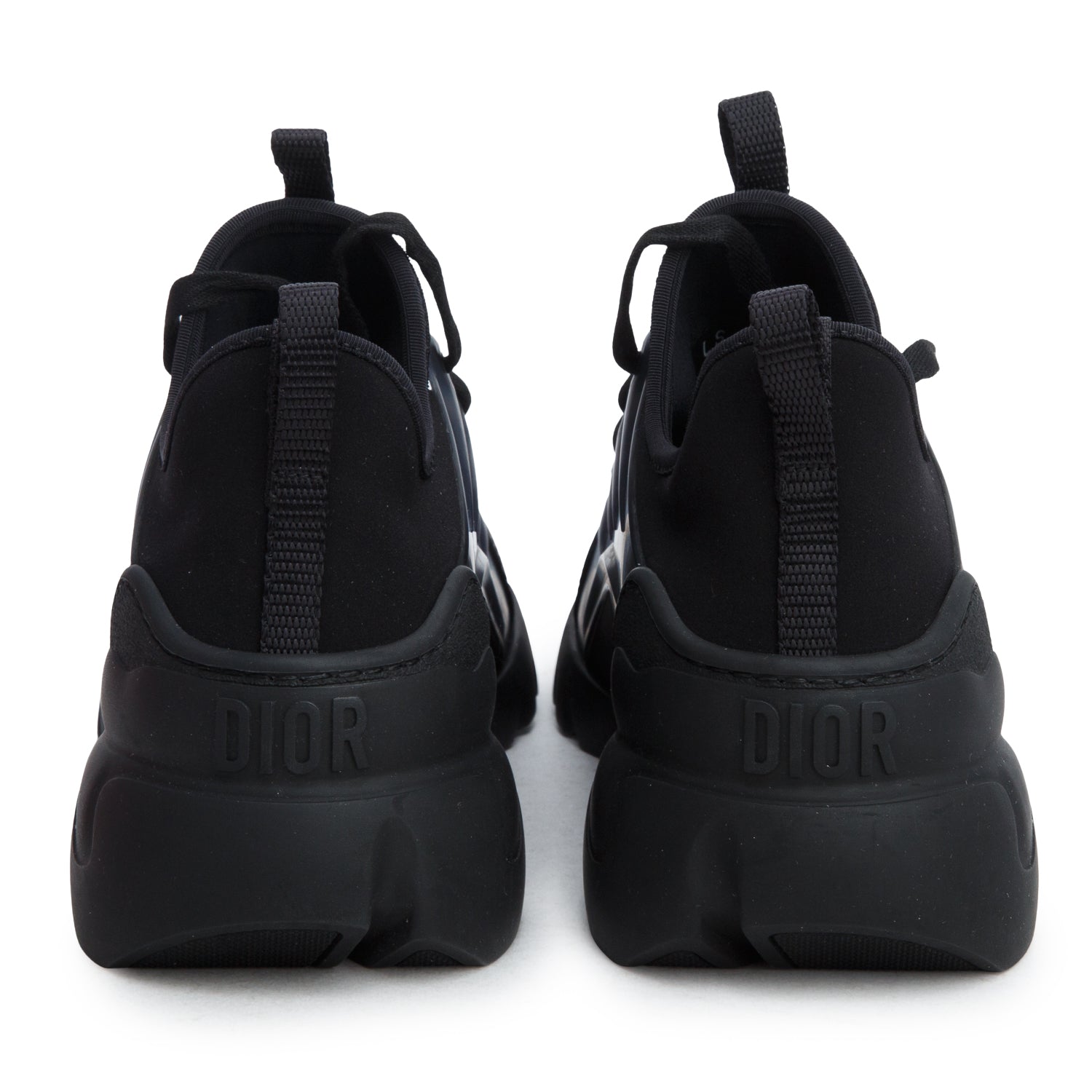 Christian Dior Black Neoprene Rubber D-Connect Sneakers, Women's Size 34.5 w/ Box