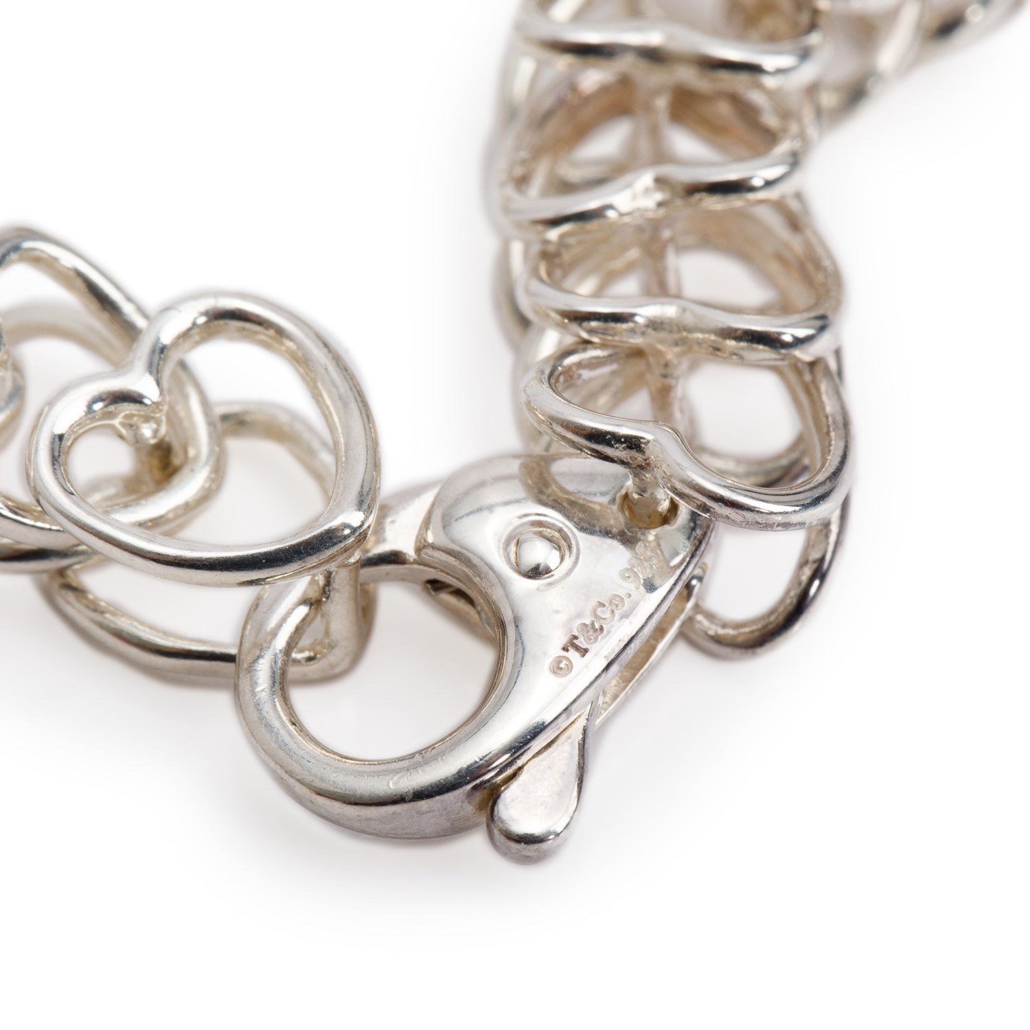 Tiffany & Co. Vintage Sterling Silver Heart Link Necklace