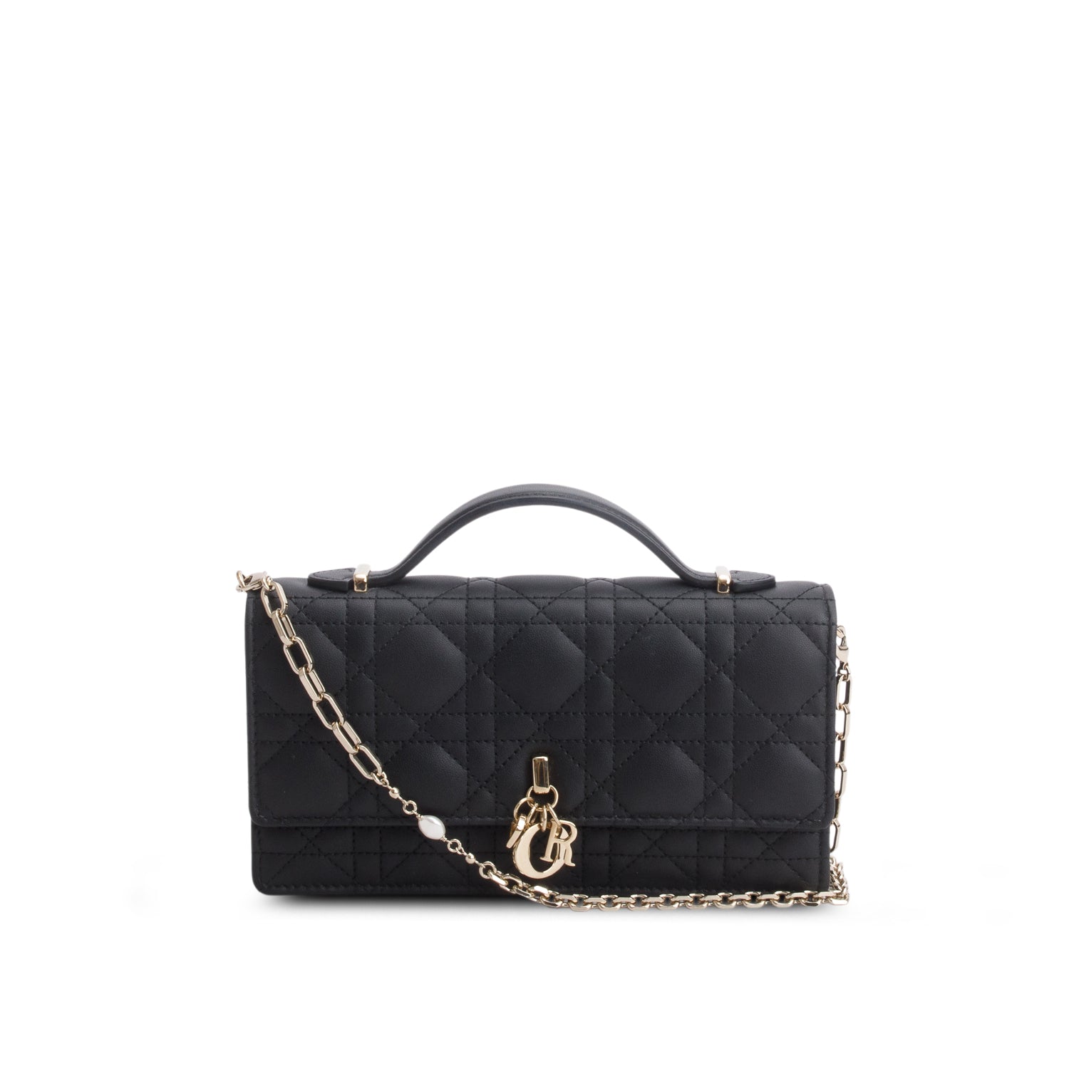 Christian Dior 2023 Lambskin Cannage Mini My Dior Bag w/ Box & Strap