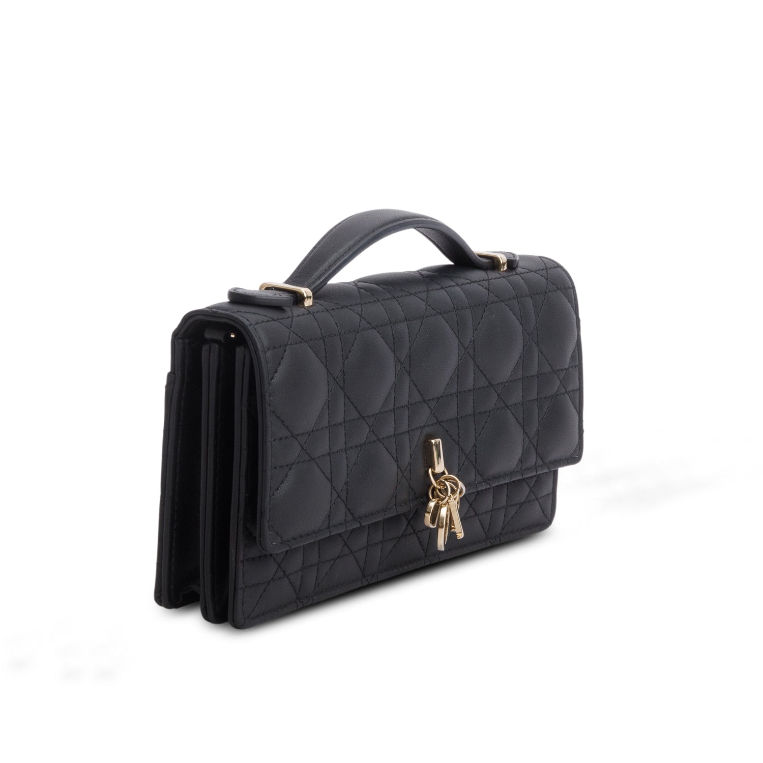 Christian Dior 2023 Lambskin Cannage Mini My Dior Bag w/ Box & Strap