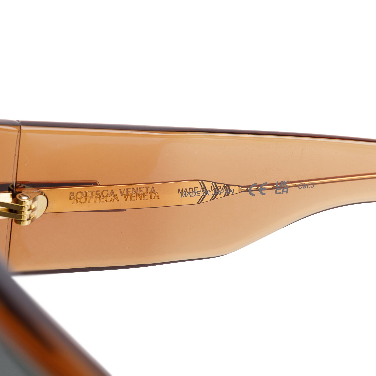 Bottega Veneta BV1345S Brown Acetate Oversized Aviator Sunglasses w/ Pouch & Authenticity Card