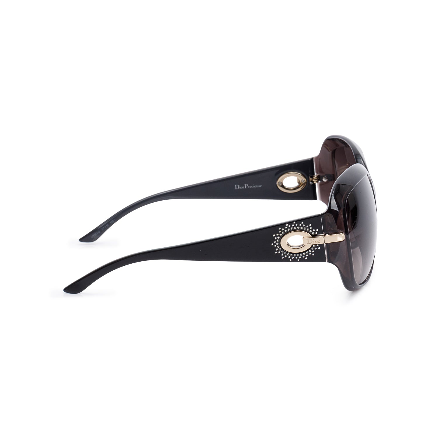 Christian Dior Precieuse Brown Square Oversized Sunglasses w/ Case