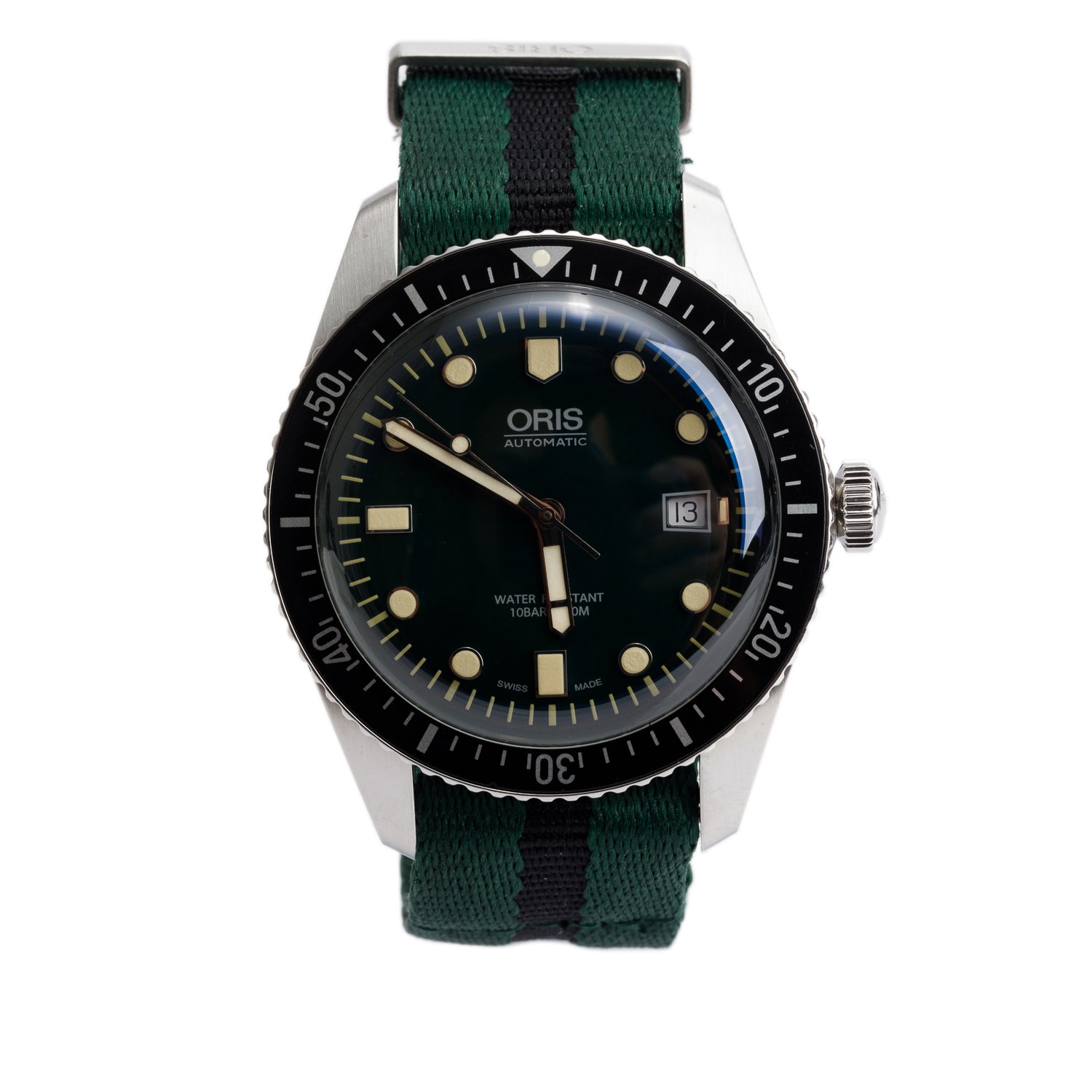 Oris Stainless Steel Divers Sixty-Five 42 MM Automatic Watch Green