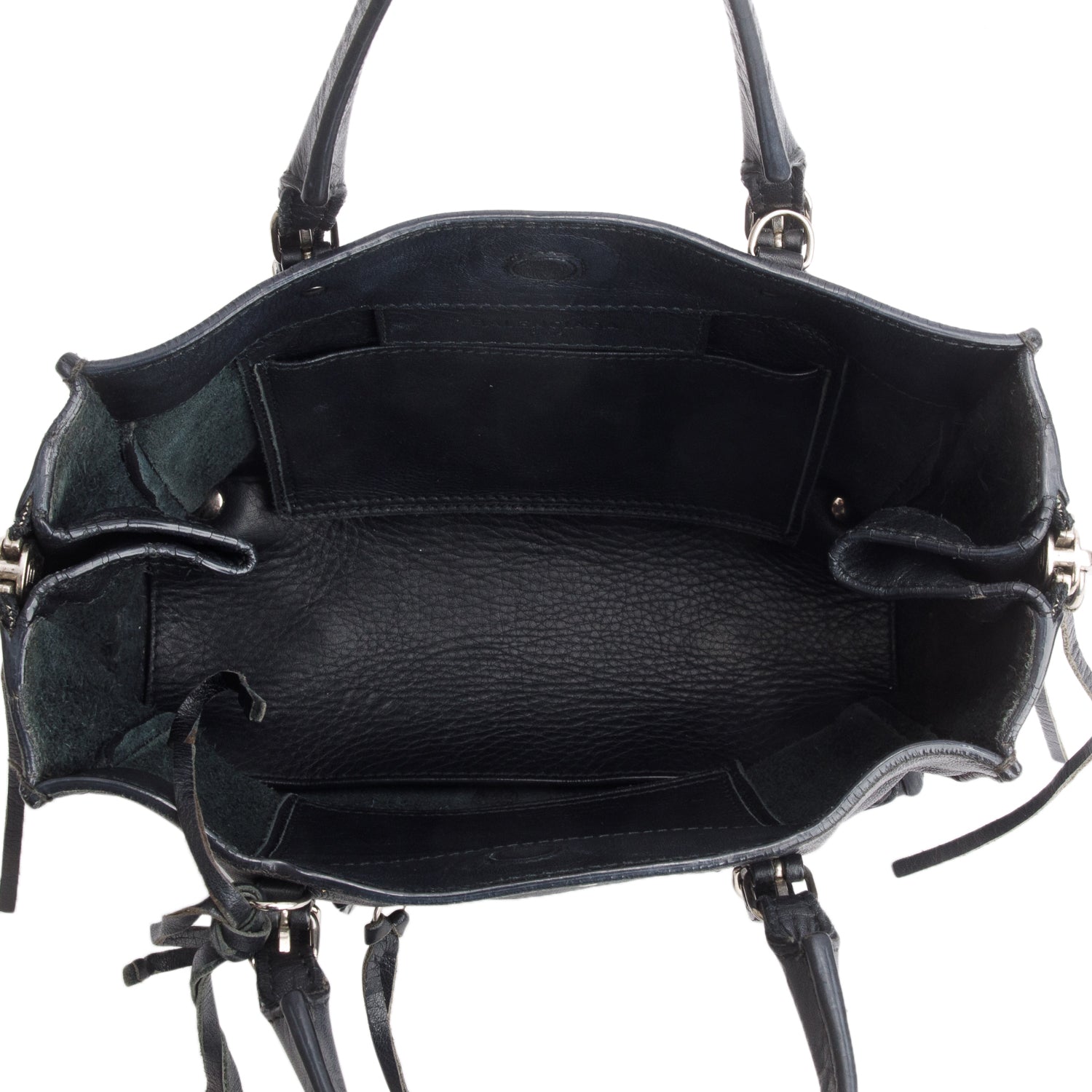 Balenciaga Black Calfskin Papier Mini A4 w/ Strap