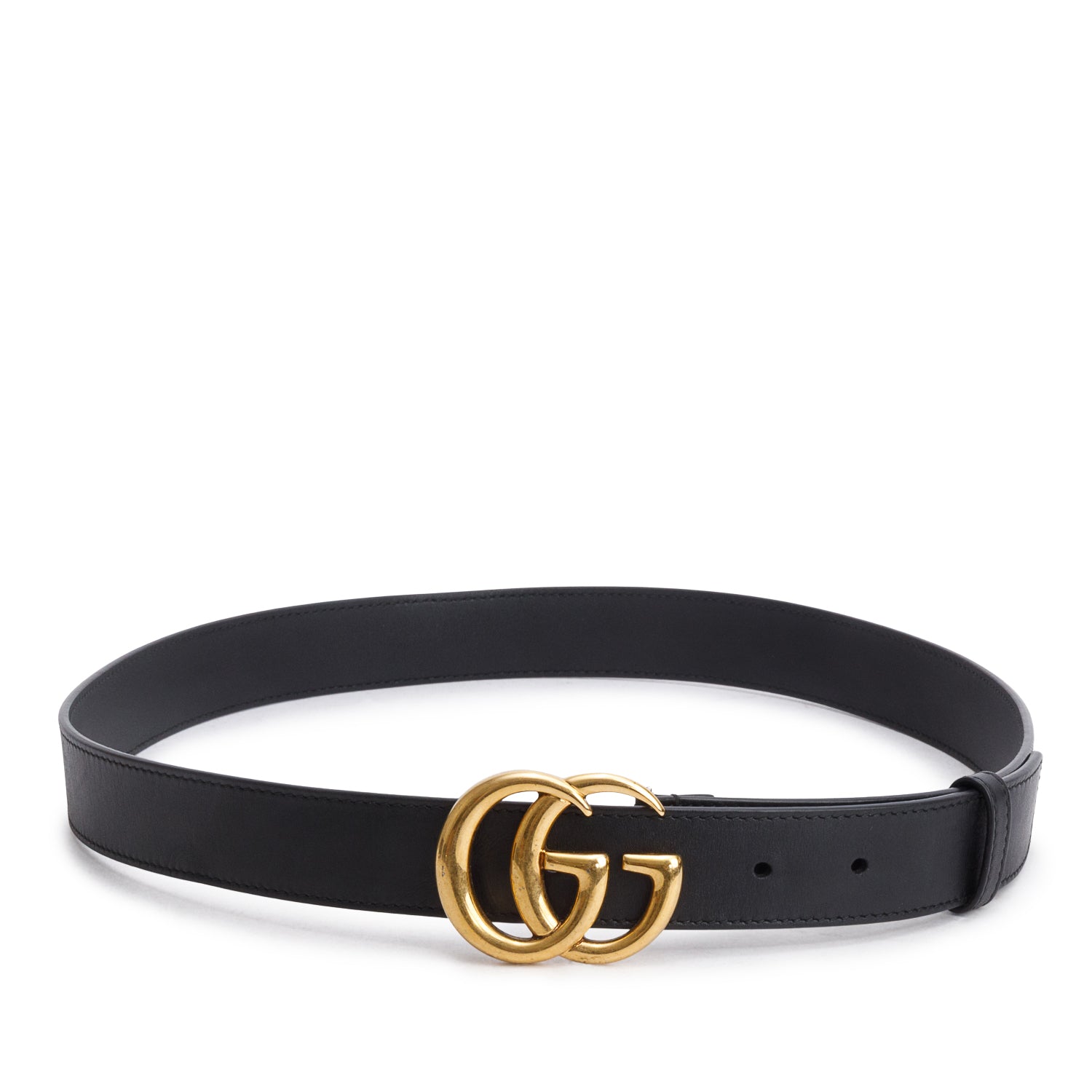 Gucci GG Marmont Black Leather Belt 90 36 w/ Box