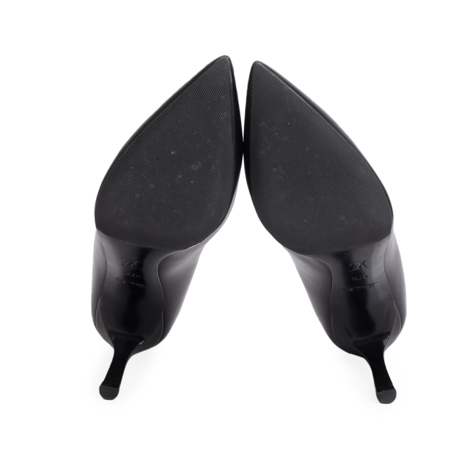 Louis Vuitton Black Leather Heartbreaker Pumps, Women's Size 37.5