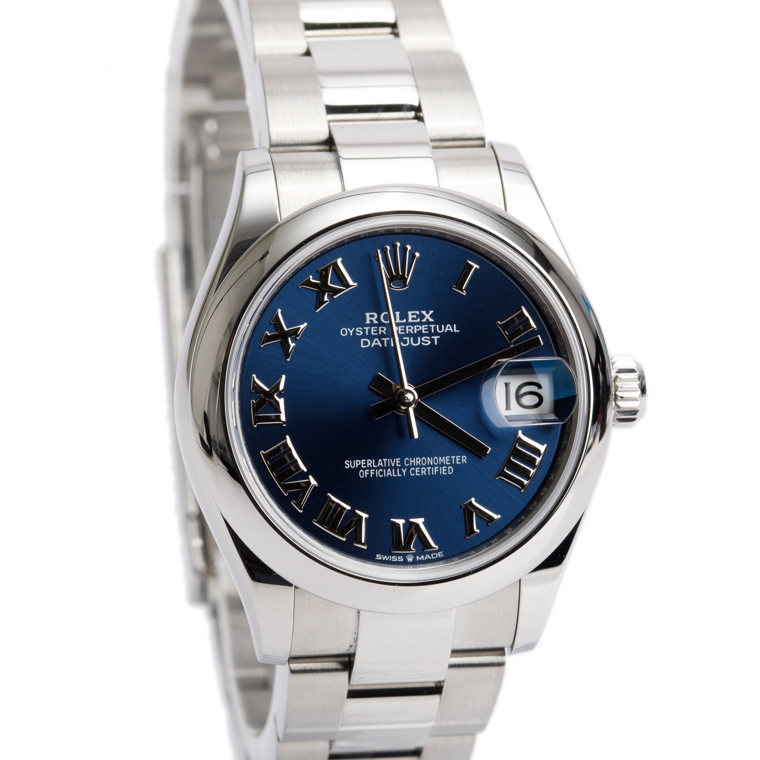 Rolex 2022 Stainless Steel Datejust 31 MM Watch Blue Roman Dial 278240 w/ Box & Papers