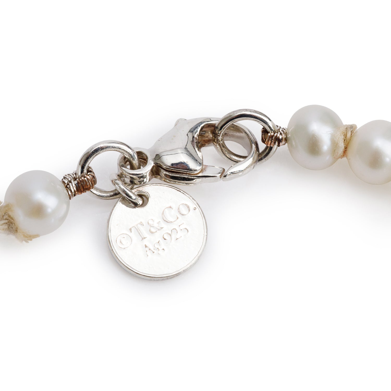 Tiffany & Co. Sterling Silver Ziegfeld Collection 5-6 MM Pearl Bracelet