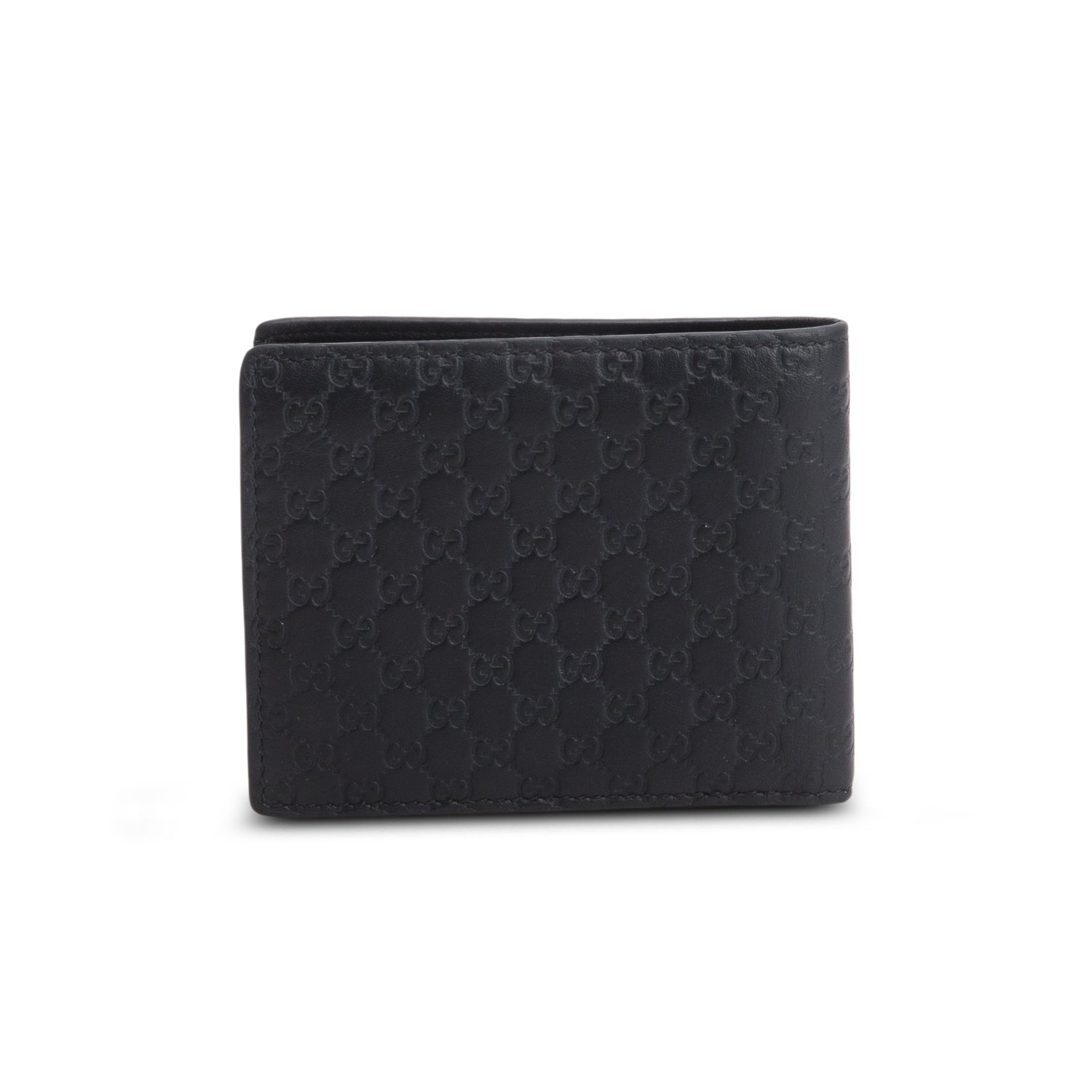Gucci Black GG Signature Leather Bi-fold Wallet