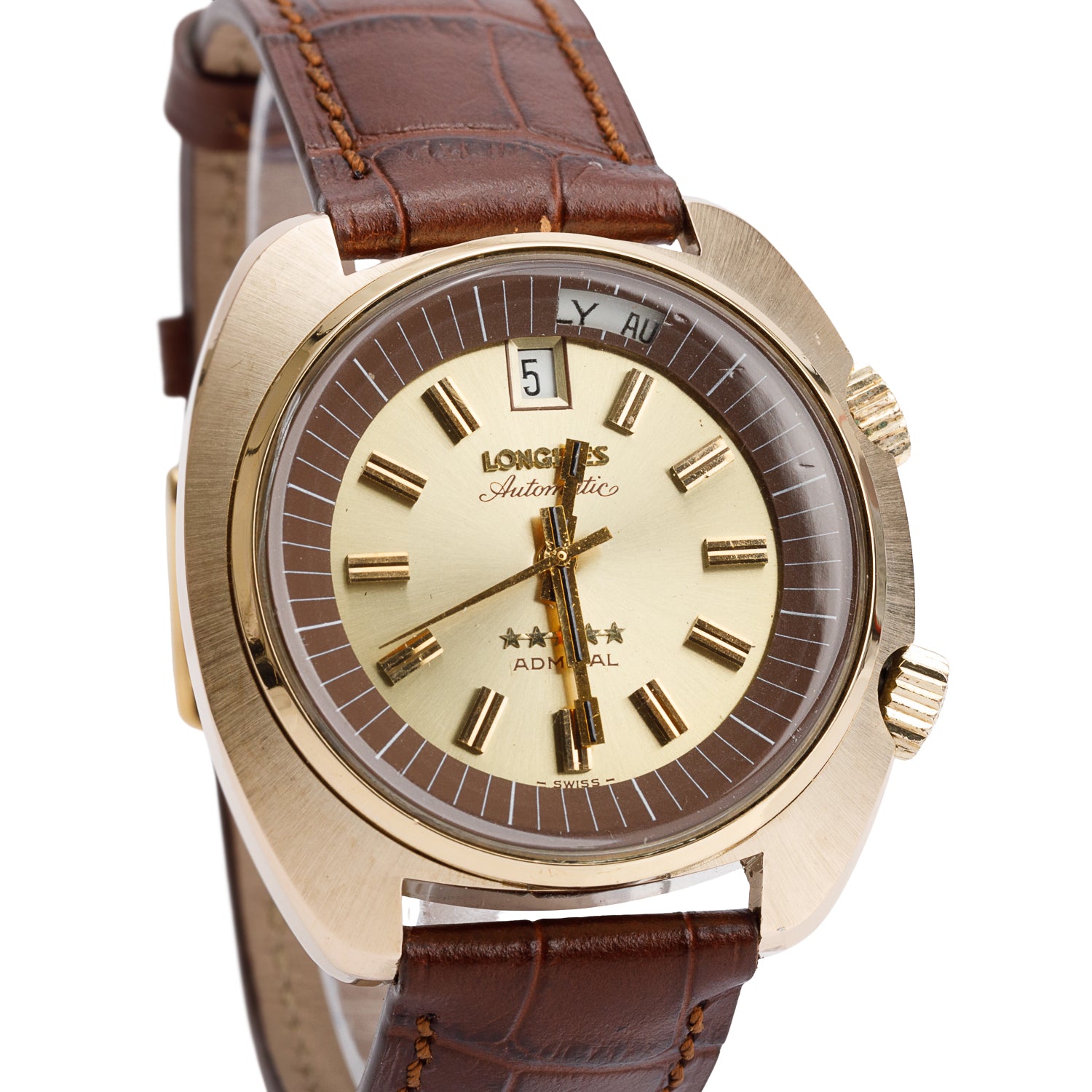 Longines Vintage Gold-Plated Stainless Steel Admiral 39 MM Automatic Watch