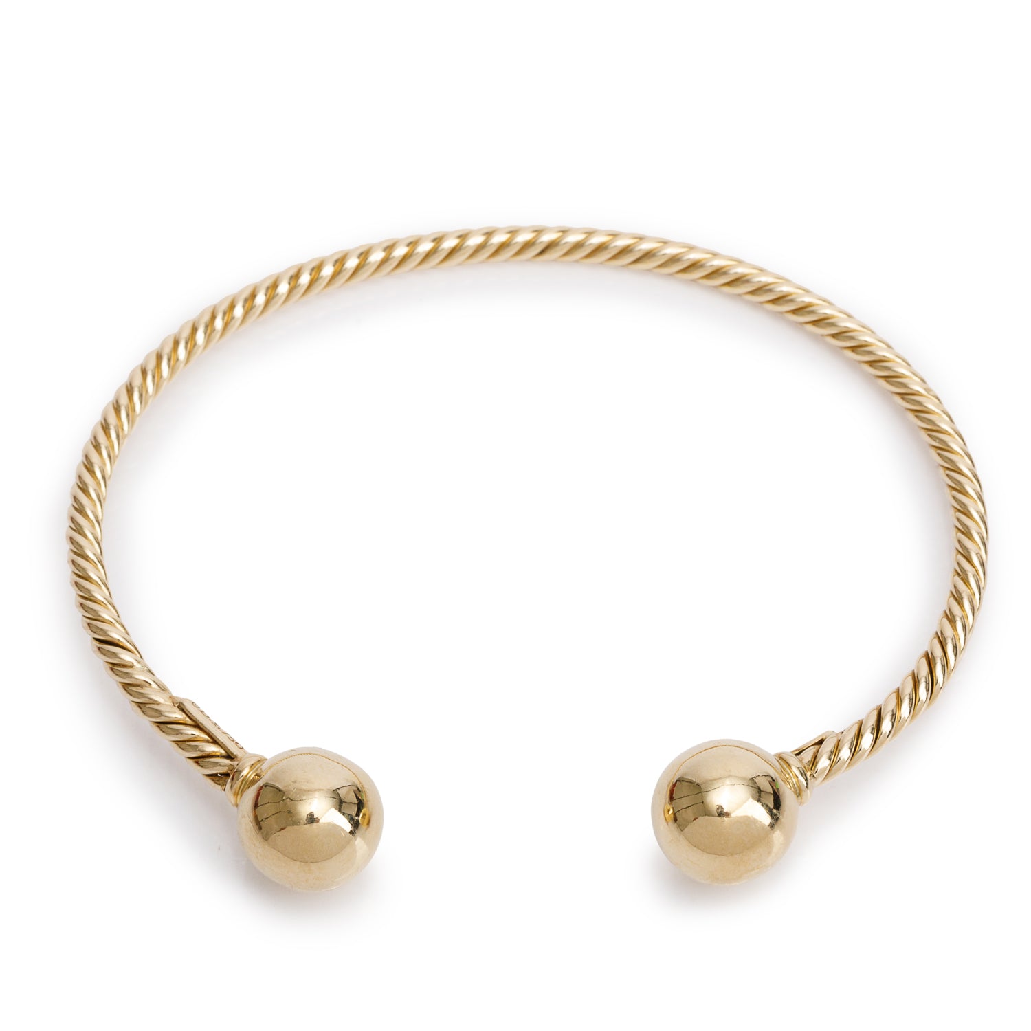 David Yurman 18k Yellow Gold Solari Cablespira 2.6 MM Bracelet w/ Box