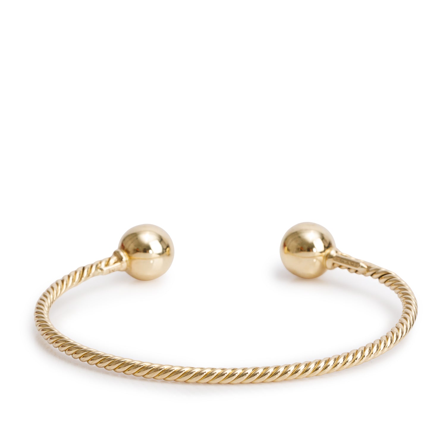 David Yurman 18k Yellow Gold Solari Cablespira 2.6 MM Bracelet w/ Box